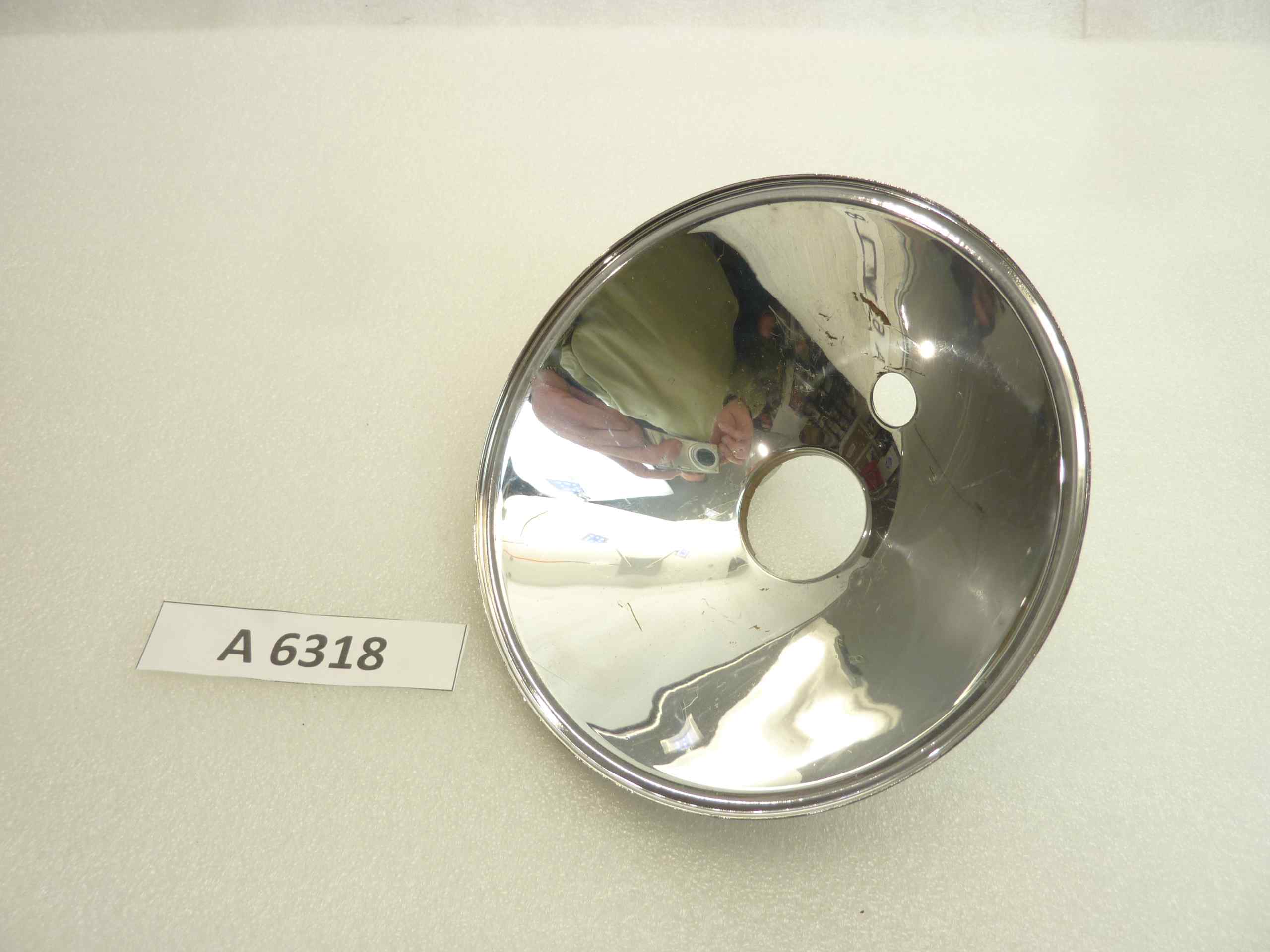 Parabola faro Siem P150 diam sede vetro 158 mm - diam foro 37 mm moto auto epoca nuovo fondo di magazzino