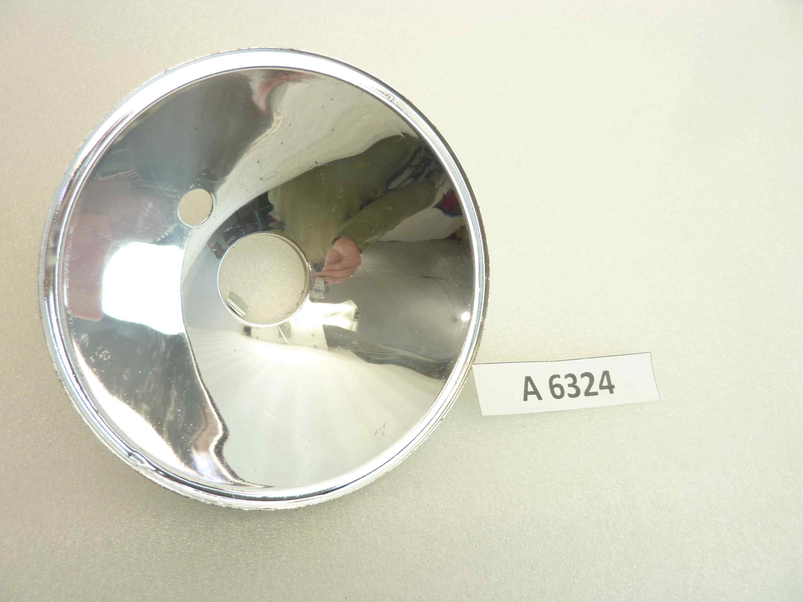 Parabola faro Siem P200 diam sede vetro 157 mm - diam foro 37 mm moto auto epoca nuovo fondo di magazzino