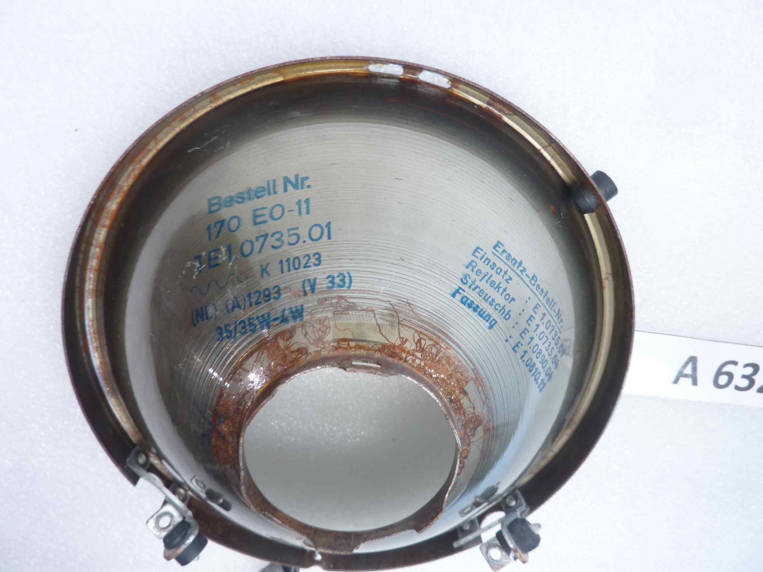 Parabola faro Bestell 170 diam sede vetro 160 mm - diam foro 45 mm moto auto epoca - immagine 3