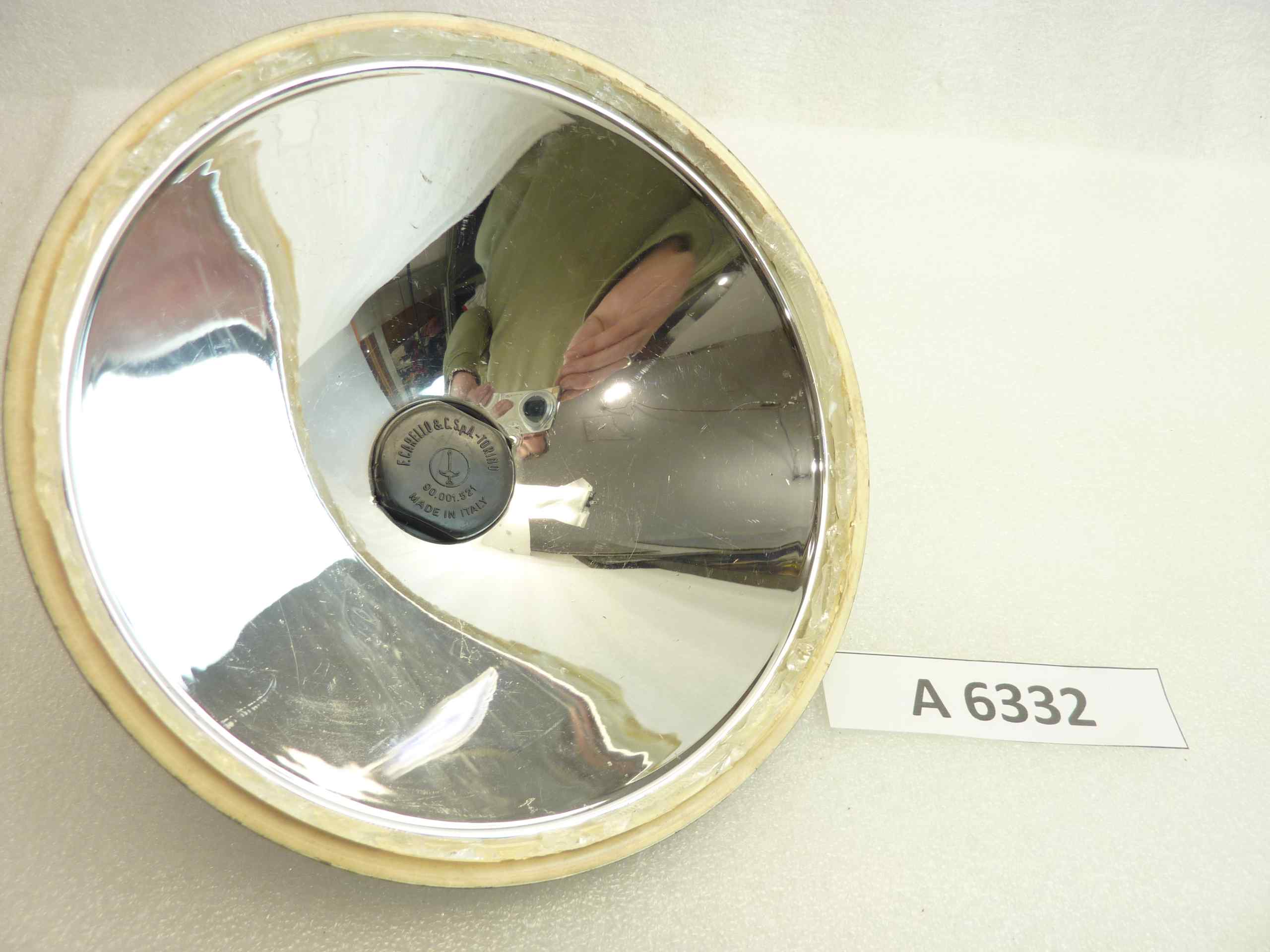 Parabola faro Carello 00508010 diam sede vetro 175 mm - diam foro 36 mm moto auto epoca