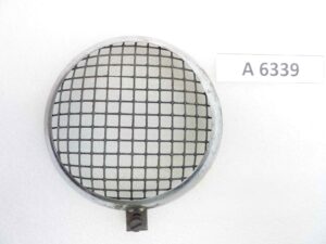 Ghiera faro diam vetro 105 mm - diam est 130 mm con griglia moto auto epoca