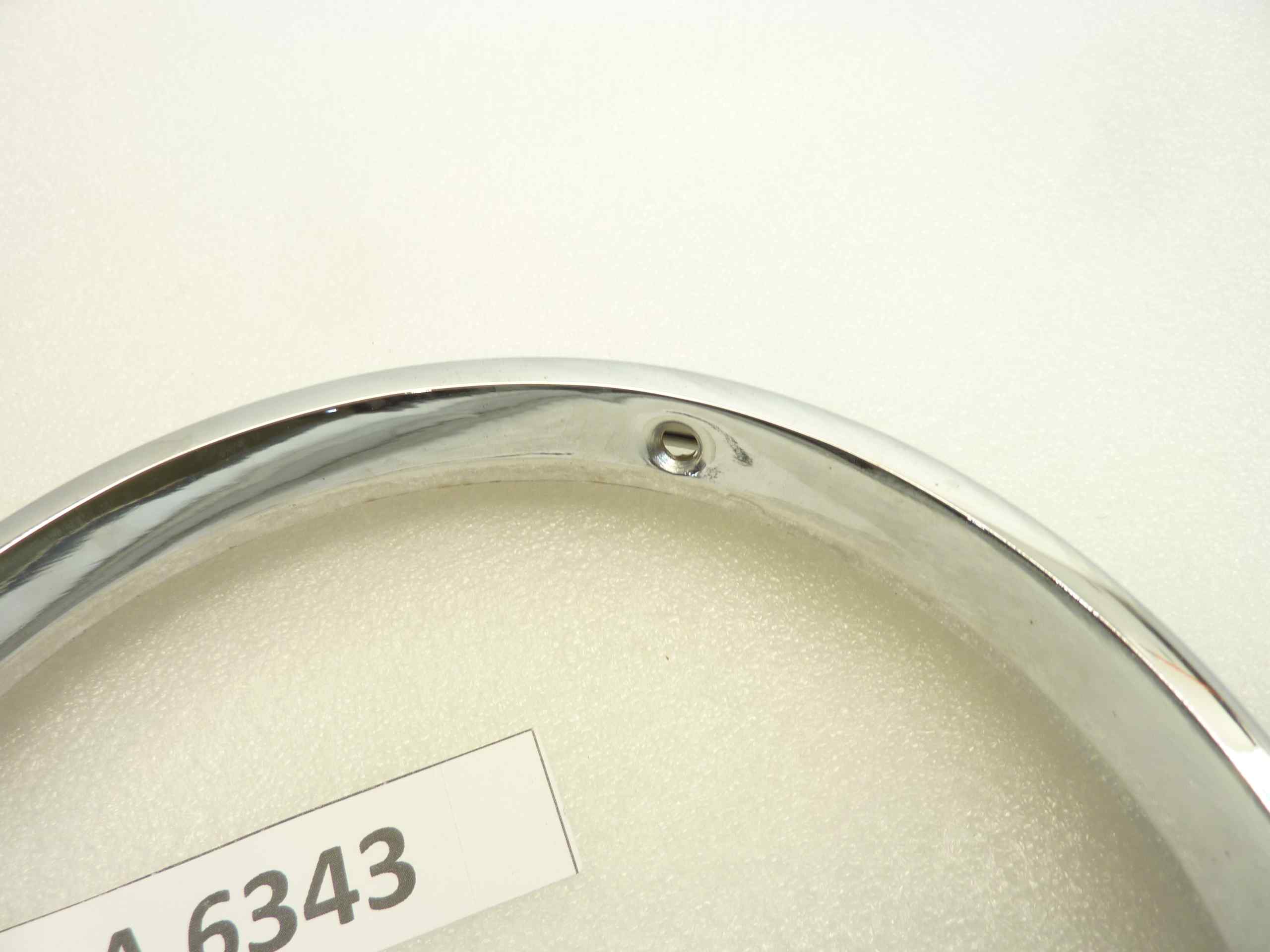 Ghiera faro diam vetro 184 mm - diam est 221 mm moto auto epoca nuovo fondo di magazzino - immagine 4