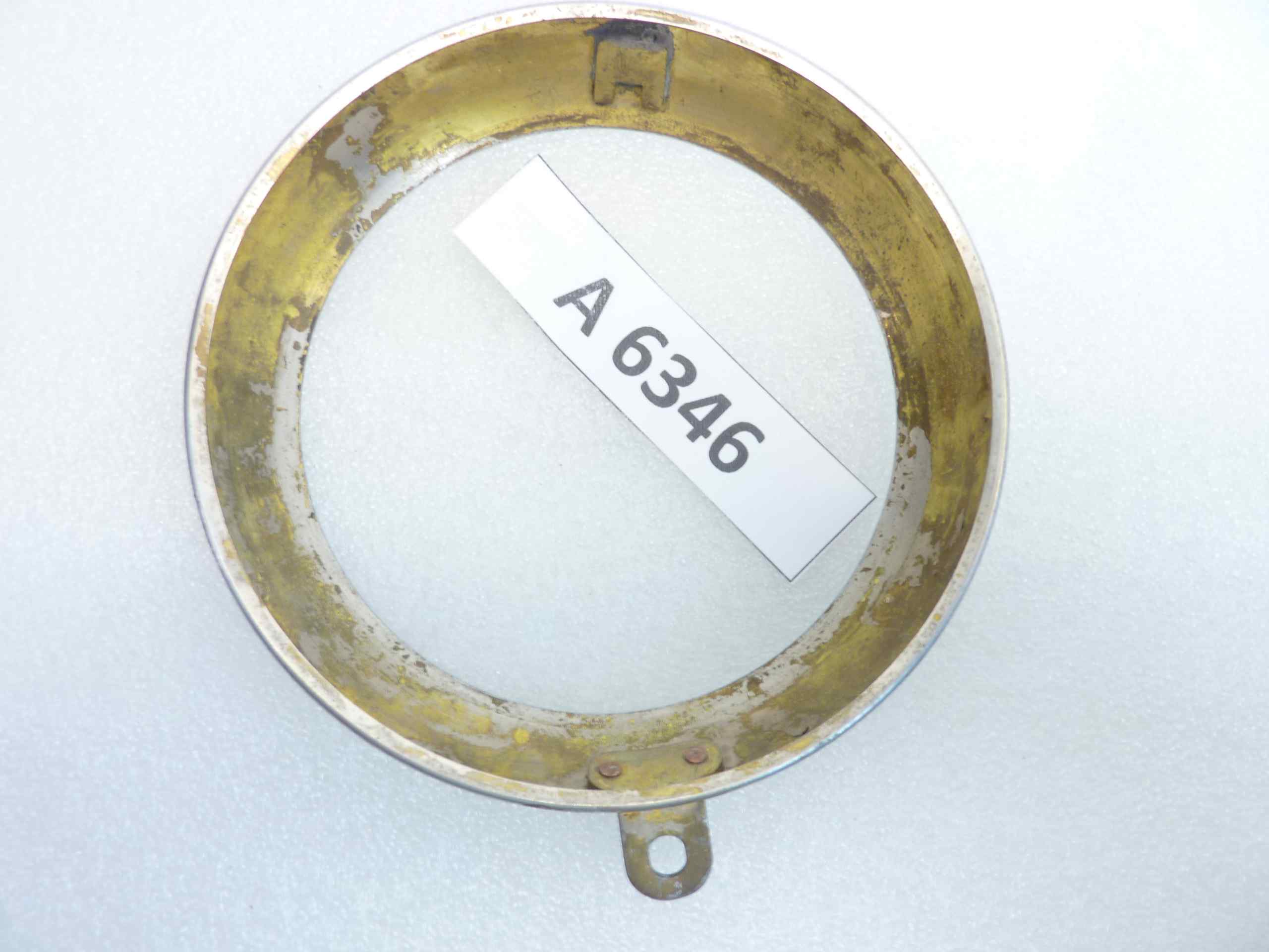 Ghiera faro diam vetro 105 mm - diam est 130 mm moto auto epoca nuovo fondo di magazzino - immagine 4