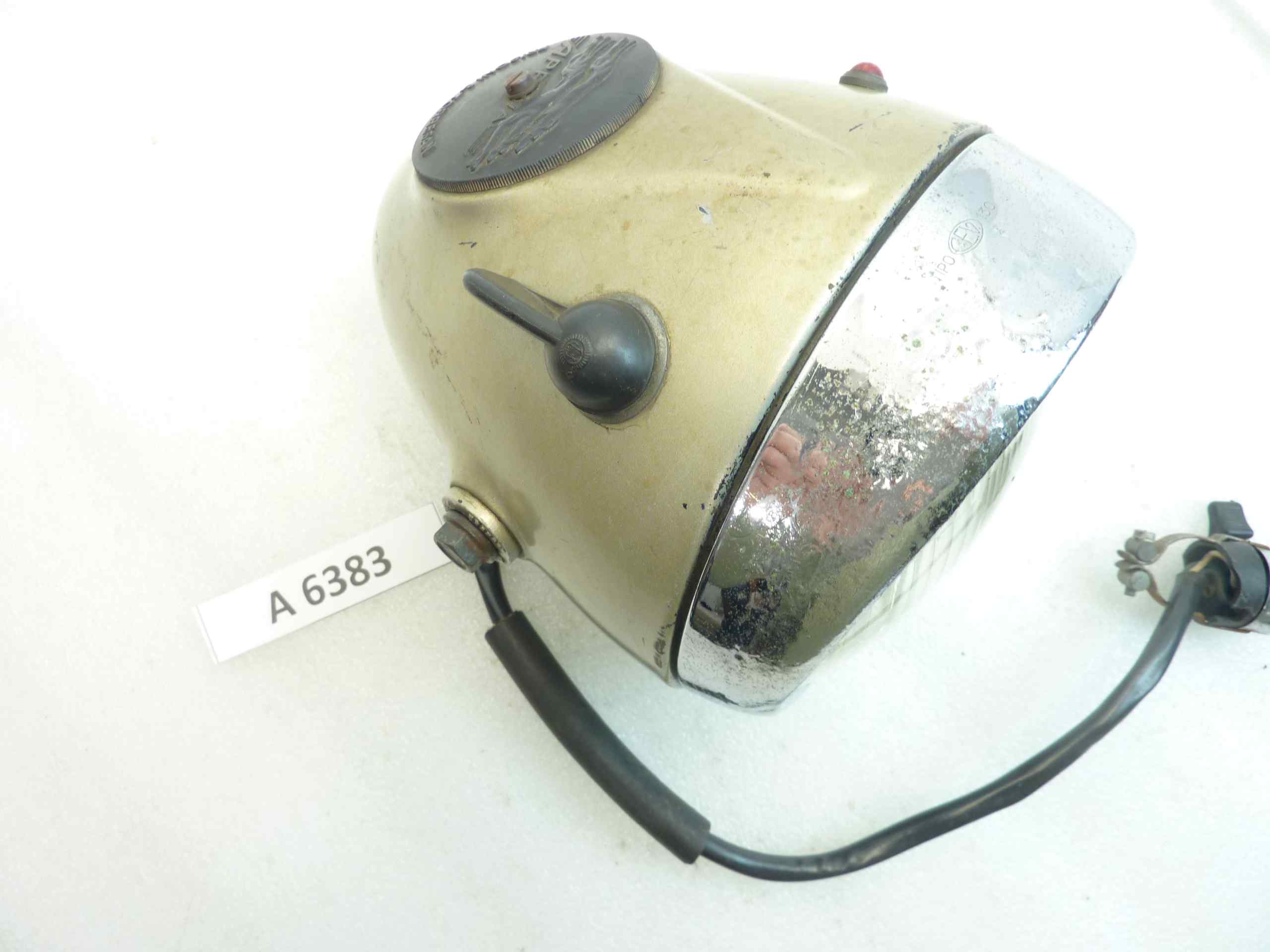 Faro fanale Aprilia Cev 130 IGM 1408 PMX 130461660 completo vetro da incollare moto epoca - immagine 2