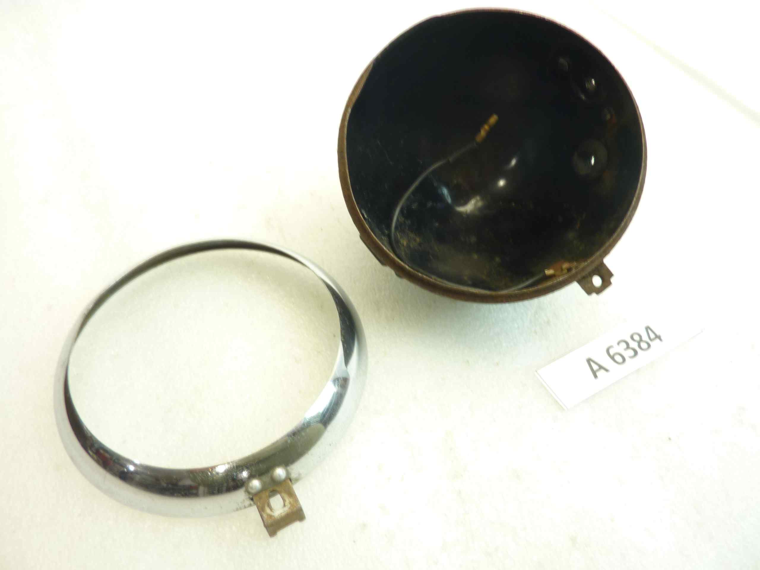 Guscio ghiera faro Siem 336 diam est 130 mm altezza 100 mm moto epoca - immagine 2