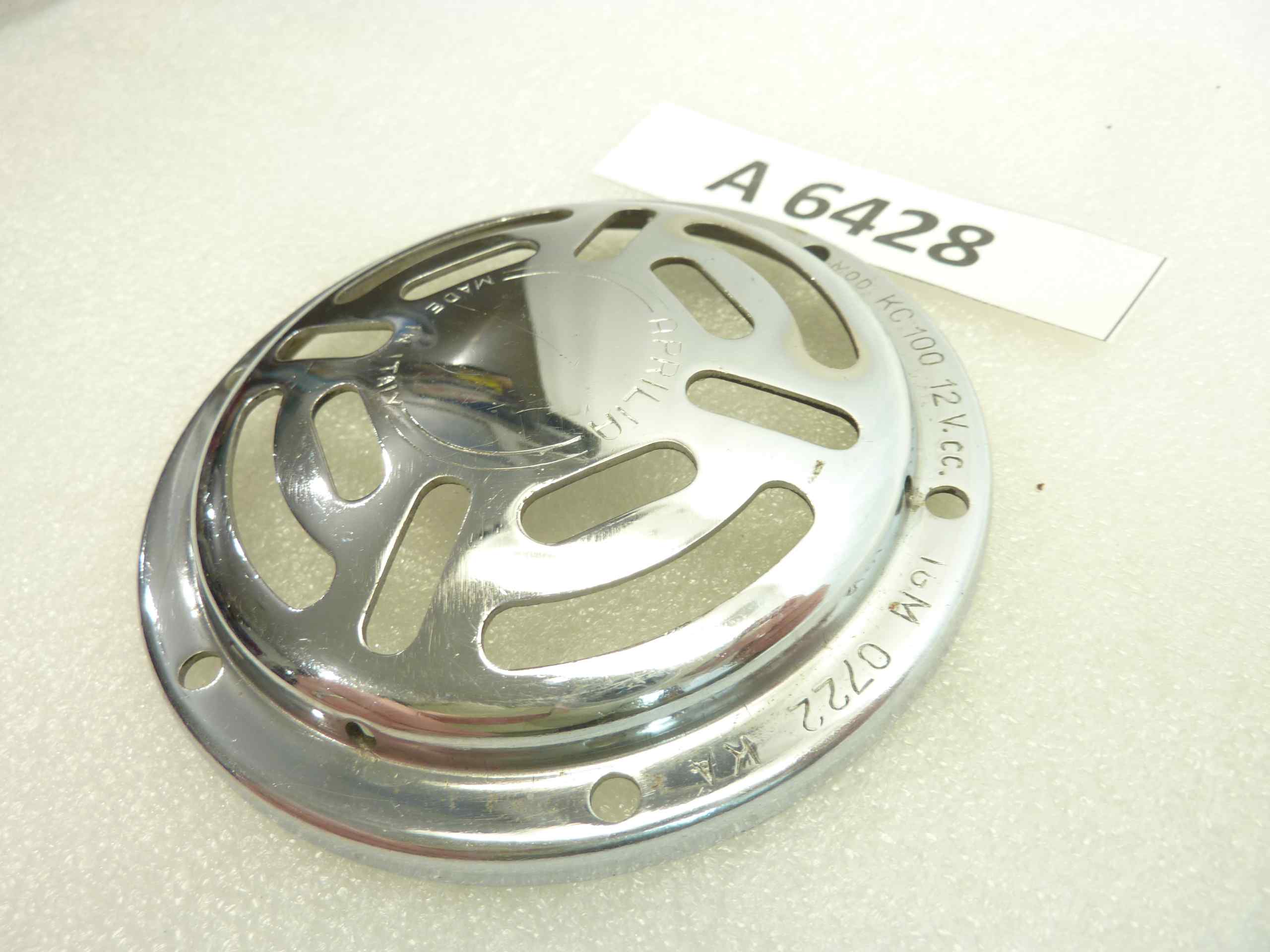 Cornice cromato clacson Aprilia cod KC 100 12V IGM 0722KA nuovo fondo di magazzino - immagine 4