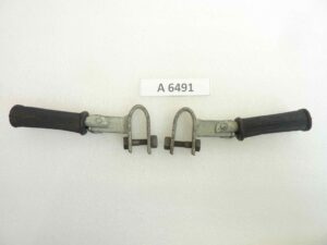 Pedane poggiapiedi moto epoca universali lungh pedana 110 mm - largh interna 20 mm coppia nuovo fondo di magazzino
