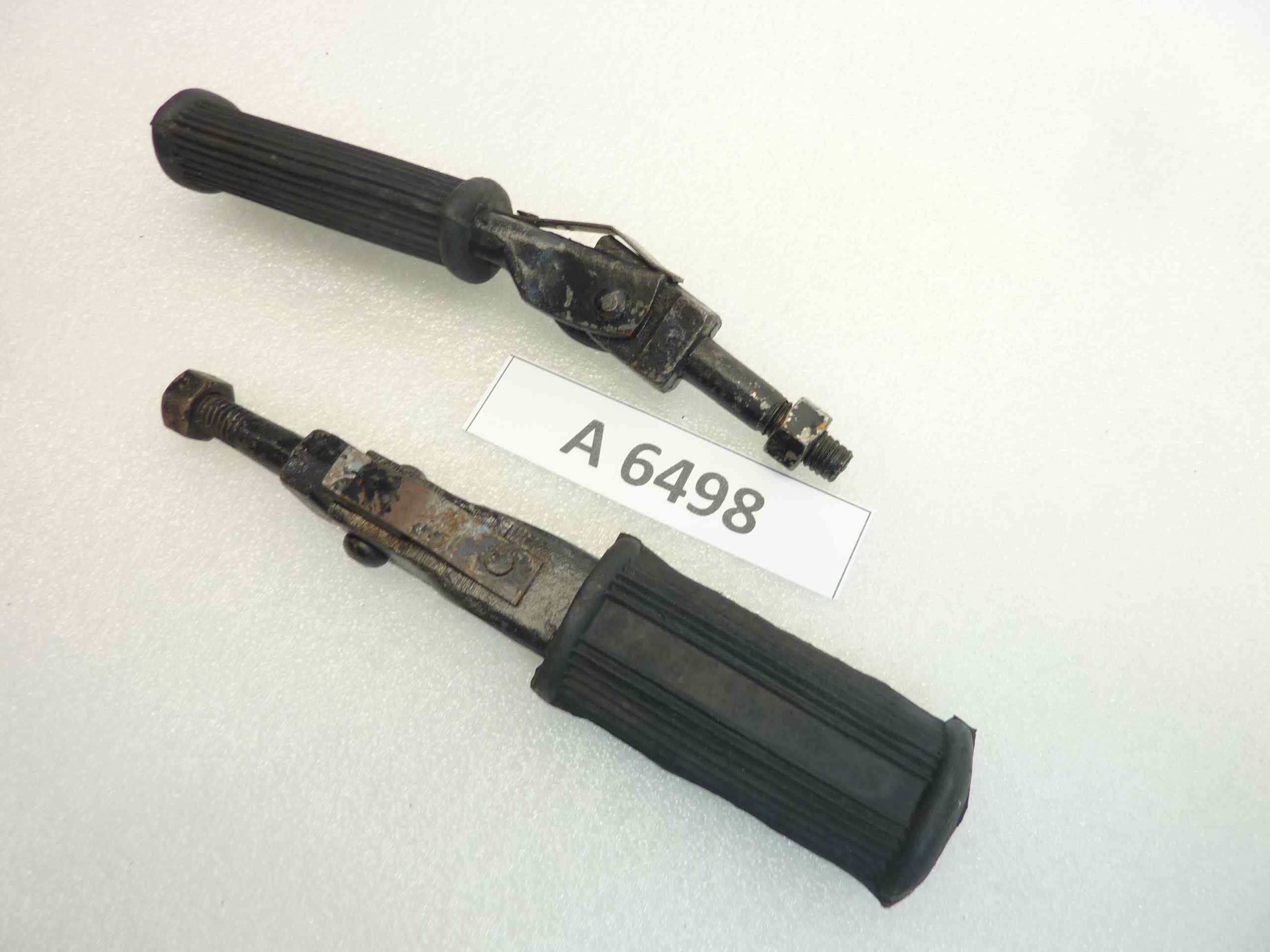 Pedane poggiapiedi moto epoca universali lungh pedana 120 mm lungh tot 175 mm nuovo fondo di magazzino - immagine 3
