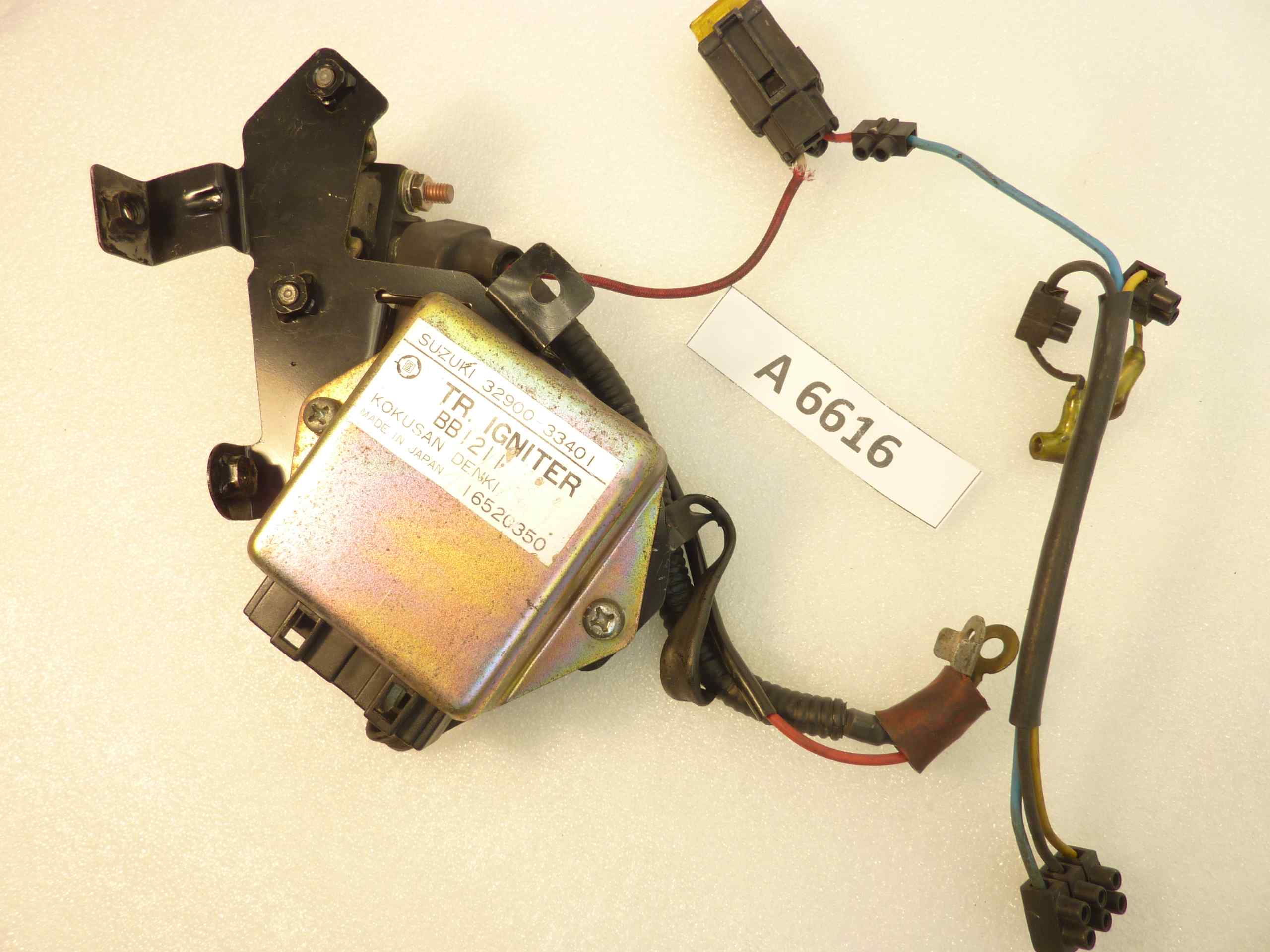 Centralina Suzuki GSX GS 400 CDI cod 32900 33401 BB1211 6520350 con staffa teleruttore ruttore rele' avviamento - immagine 3
