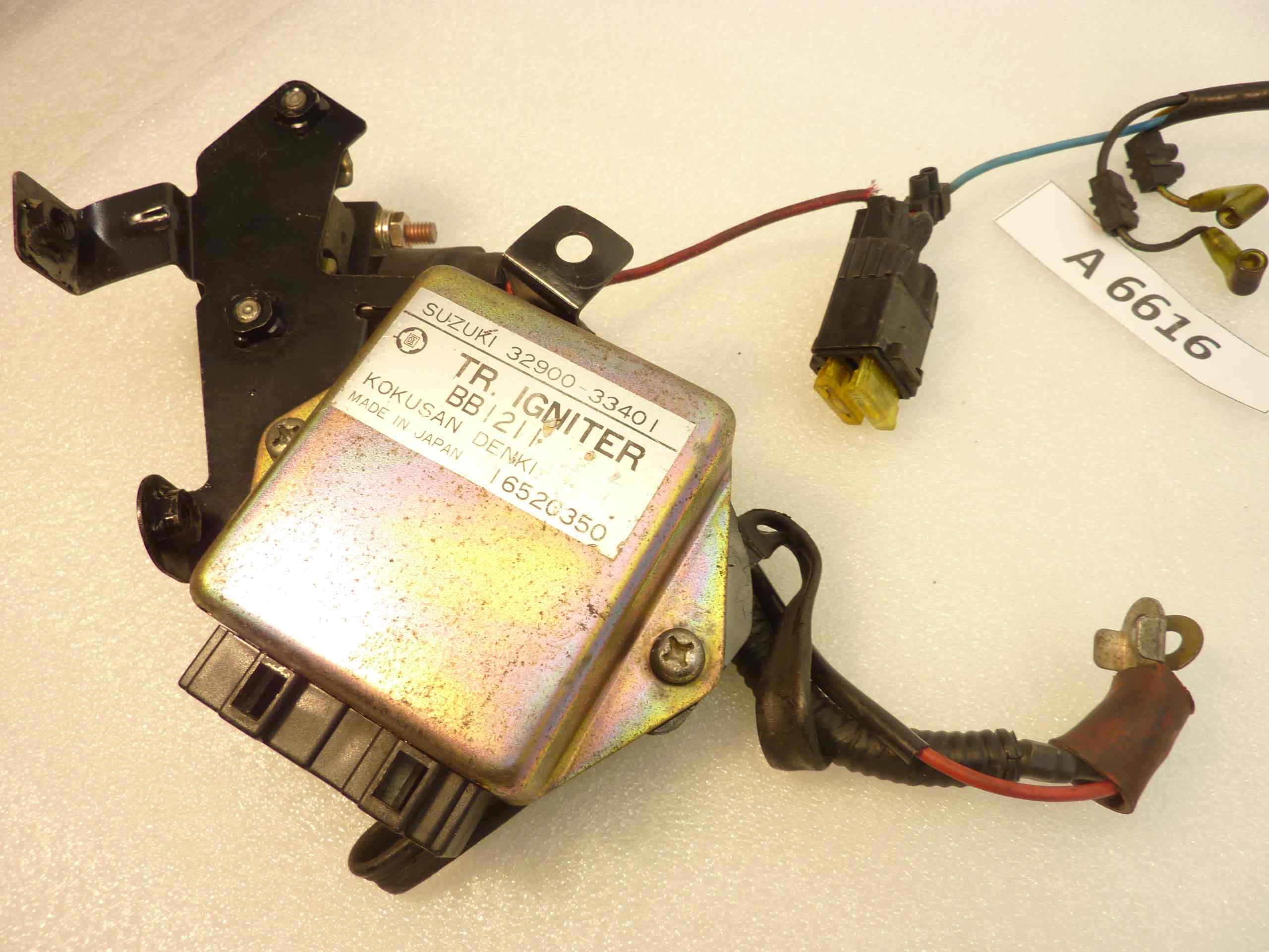 Centralina Suzuki GSX GS 400 CDI cod 32900 33401 BB1211 6520350 con staffa teleruttore ruttore rele' avviamento - immagine 7