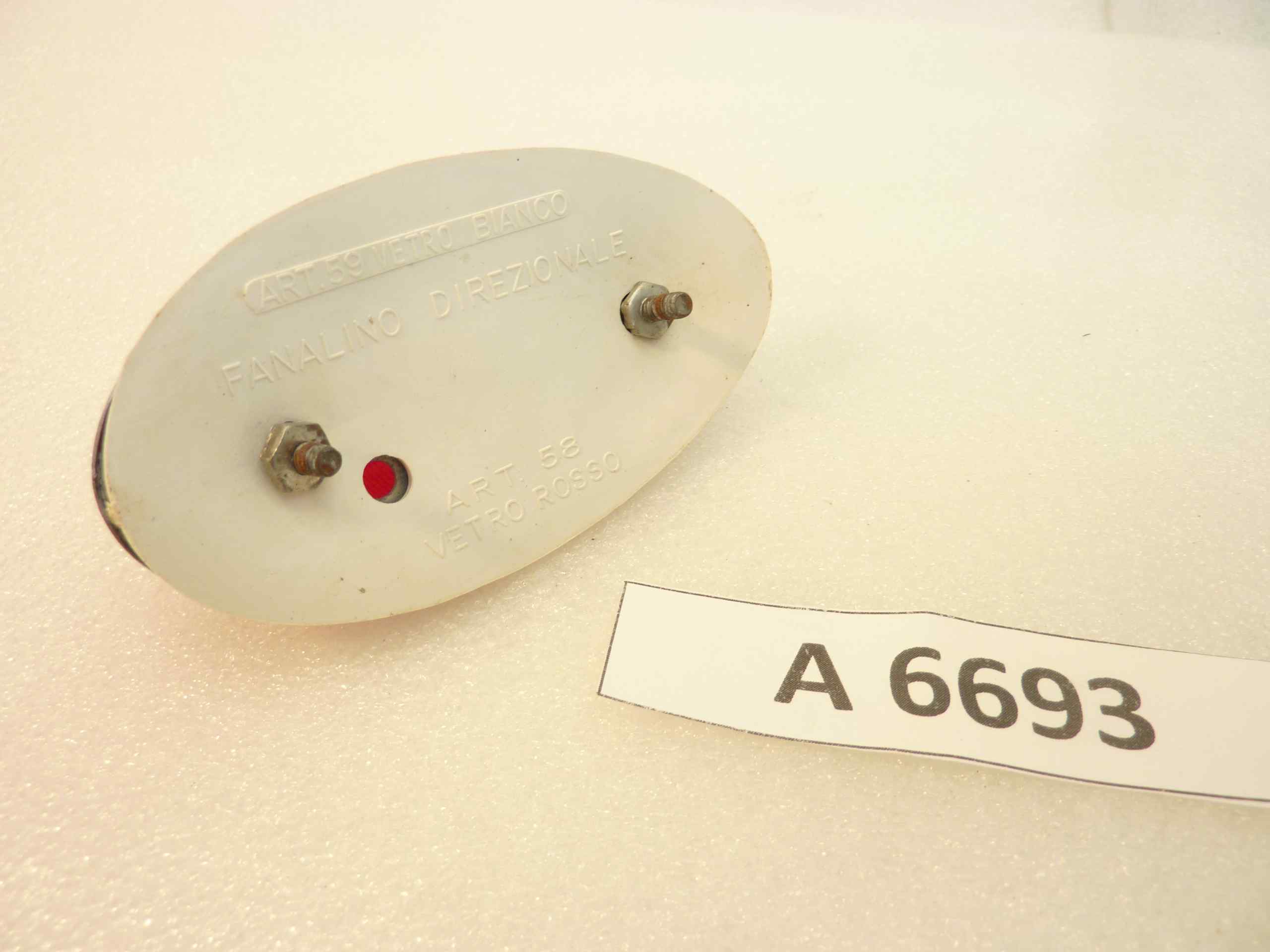 Fanalino direzionale accessorio Piaggio Vespa epoca Biemme art58 uso ricambi non testato - immagine 4