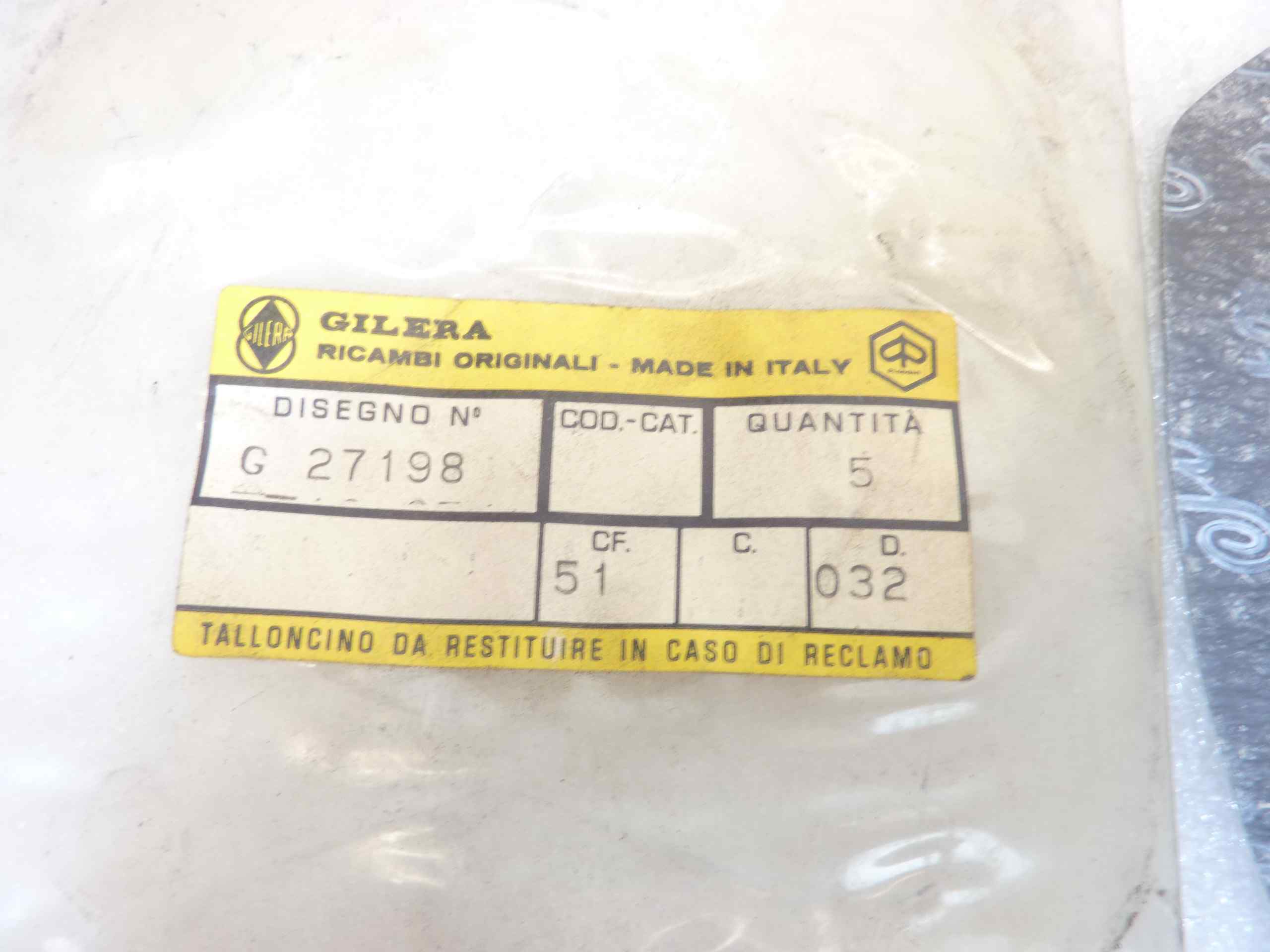 Guarnizione Gilera 175 Extra 4T 150 Rossa SS G 27198 testa cilindro nuovo fondo di magazzino - immagine 3