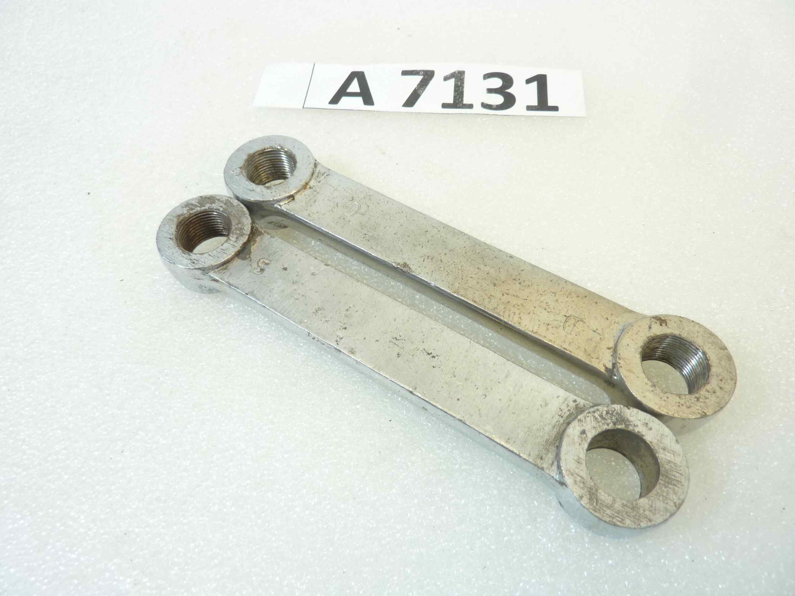 Coppia biscottini superiori moto epoca cromati filettati destro sinistro interasse 110 mm diam fori 13,2 14 nuovo fondo di magazzino - immagine 5