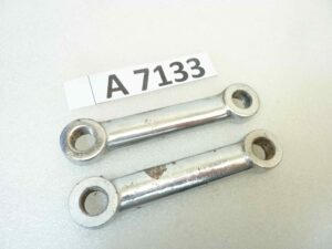 Coppia biscottini superiori moto epoca cromati filettati destro sinistro interasse 101 mm diam fori 13,3 nuovo fondo di magazzino