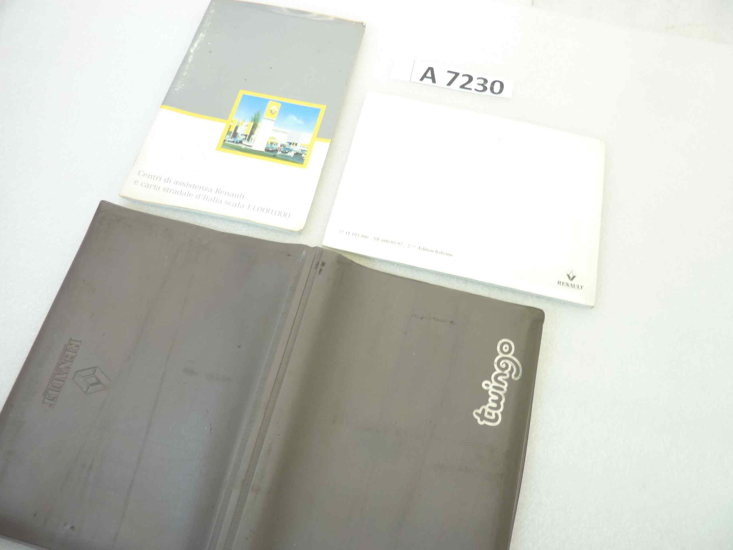 Libretto istruzioni manuale Renault Twingo 77 11 193 480 - NE 606 03 97 2° ed. Italienne piu' libretto centri assistenza e busta porta documenti - immagine 3