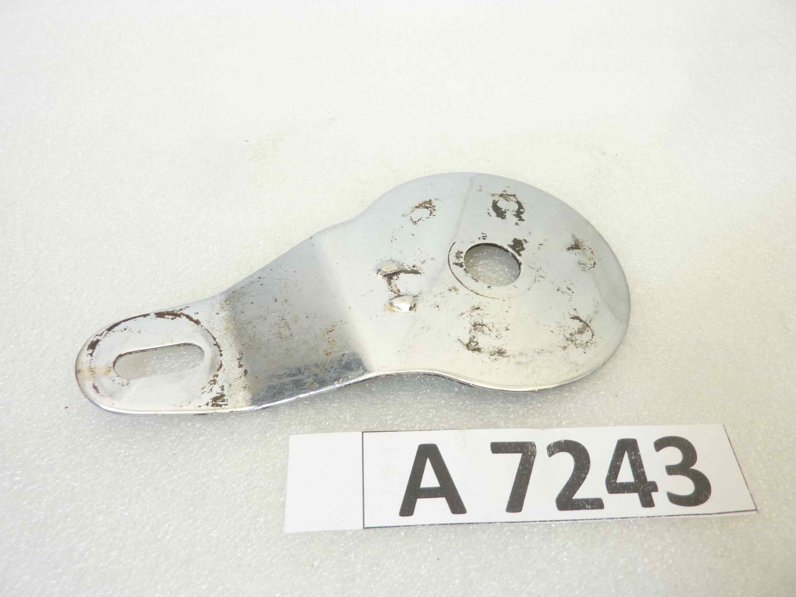 Piastra fissa Guzzi Superalce cromata cod T9138