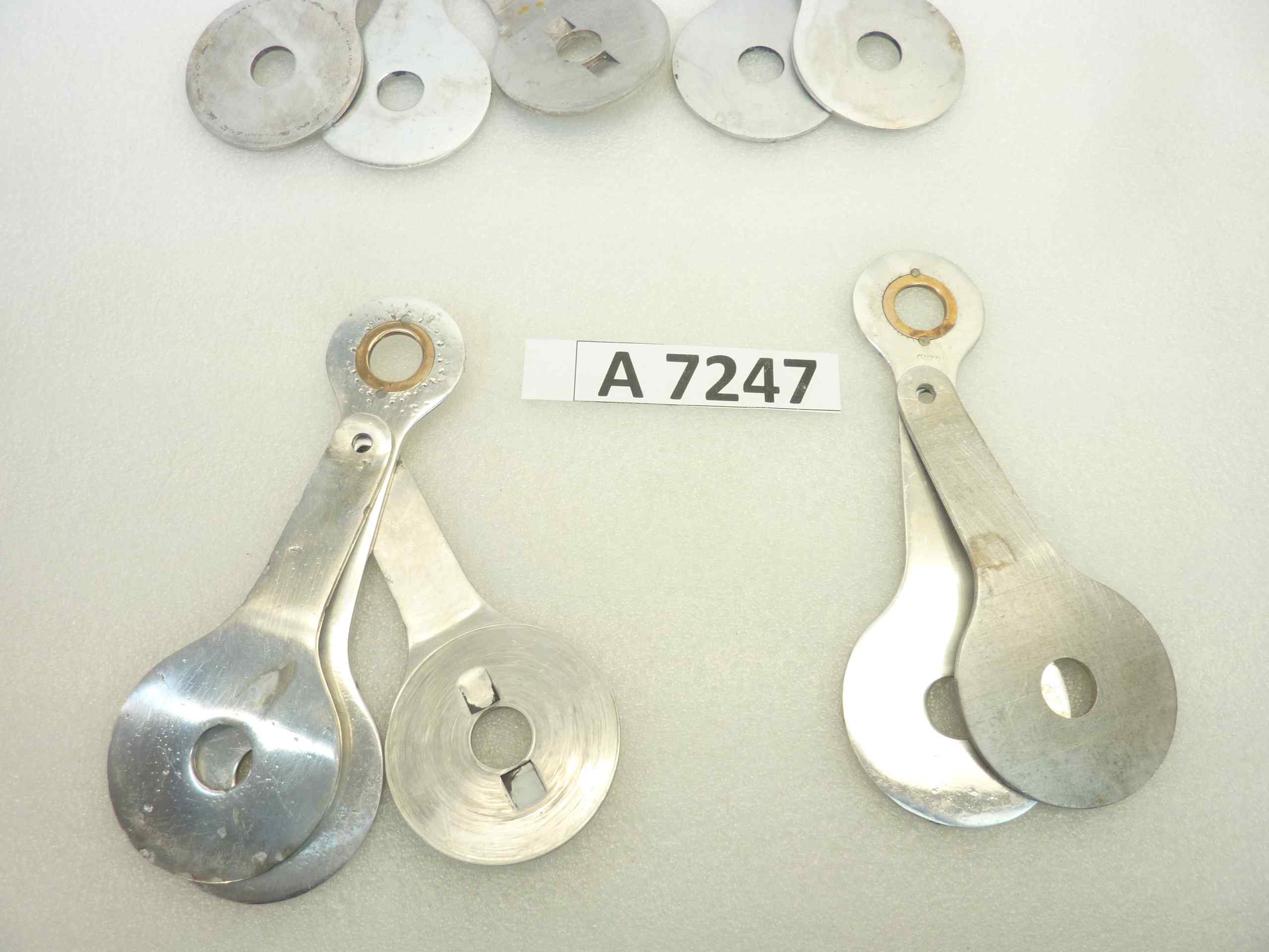 Compassi Guzzi Airone 250 Falcone 500 ammortizzatore posteriore cod 16506 16507 interasse fori 130 mm coppia da assemblare - immagine 5
