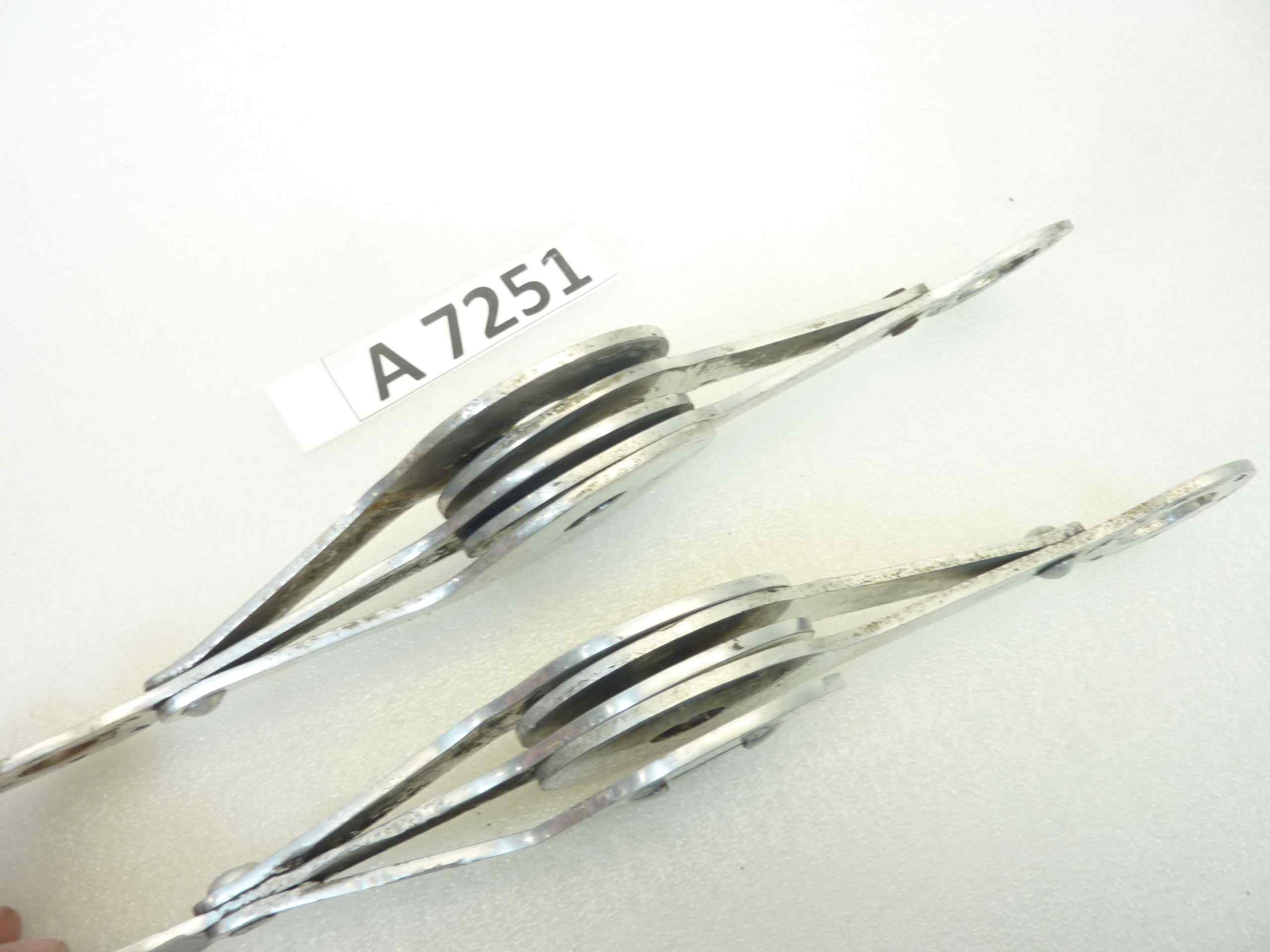 Compassi Guzzi Airone 250 Falcone 500 ammortizzatore posteriore cod 16506 16507 interasse fori 130 mm coppia - immagine 5