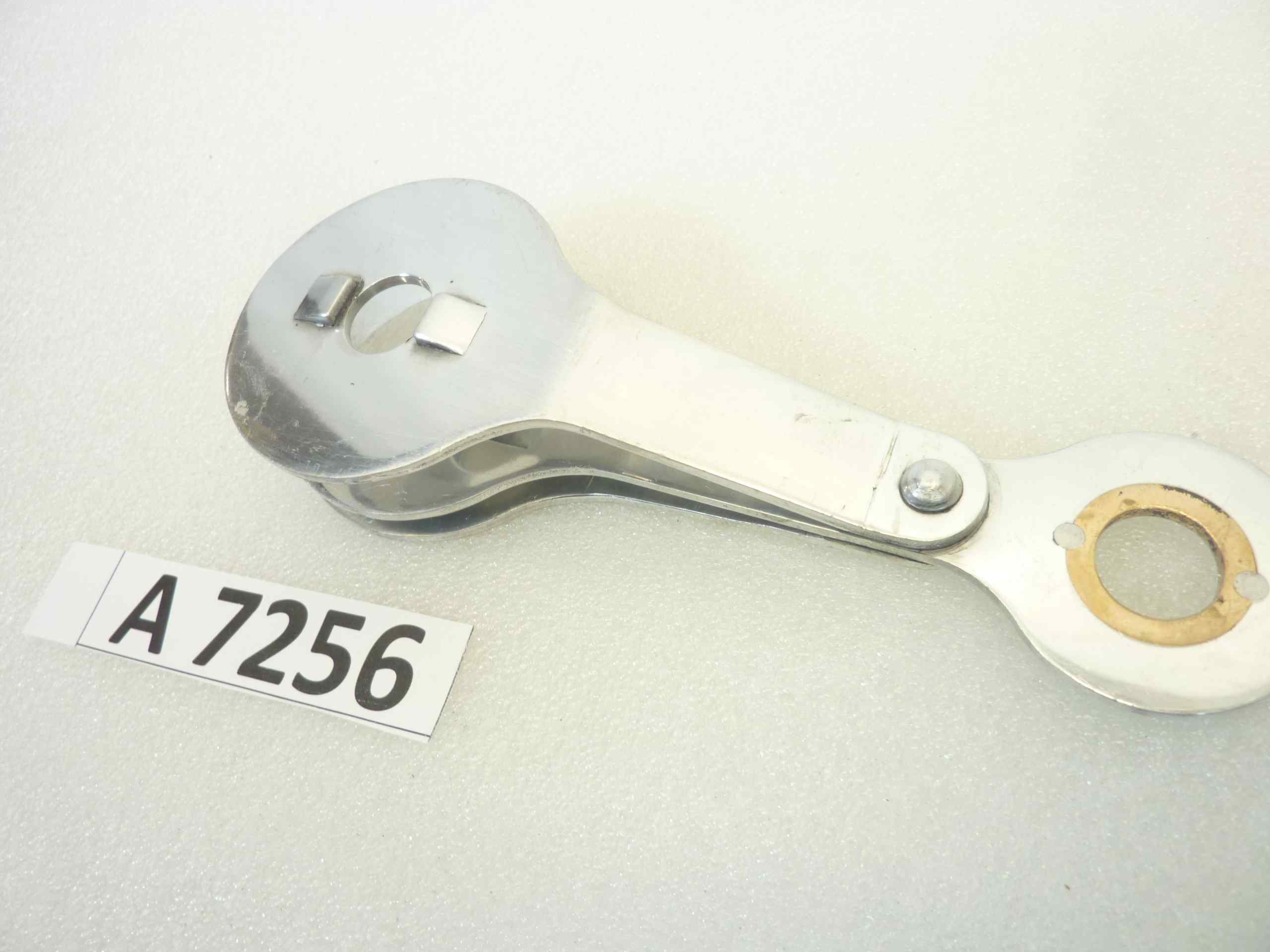 Braccio triplo compasso Guzzi Airone 250 Falcone 500 ammortizzatore posteriore cromato cod 16506 interasse fori 130 mm - immagine 5