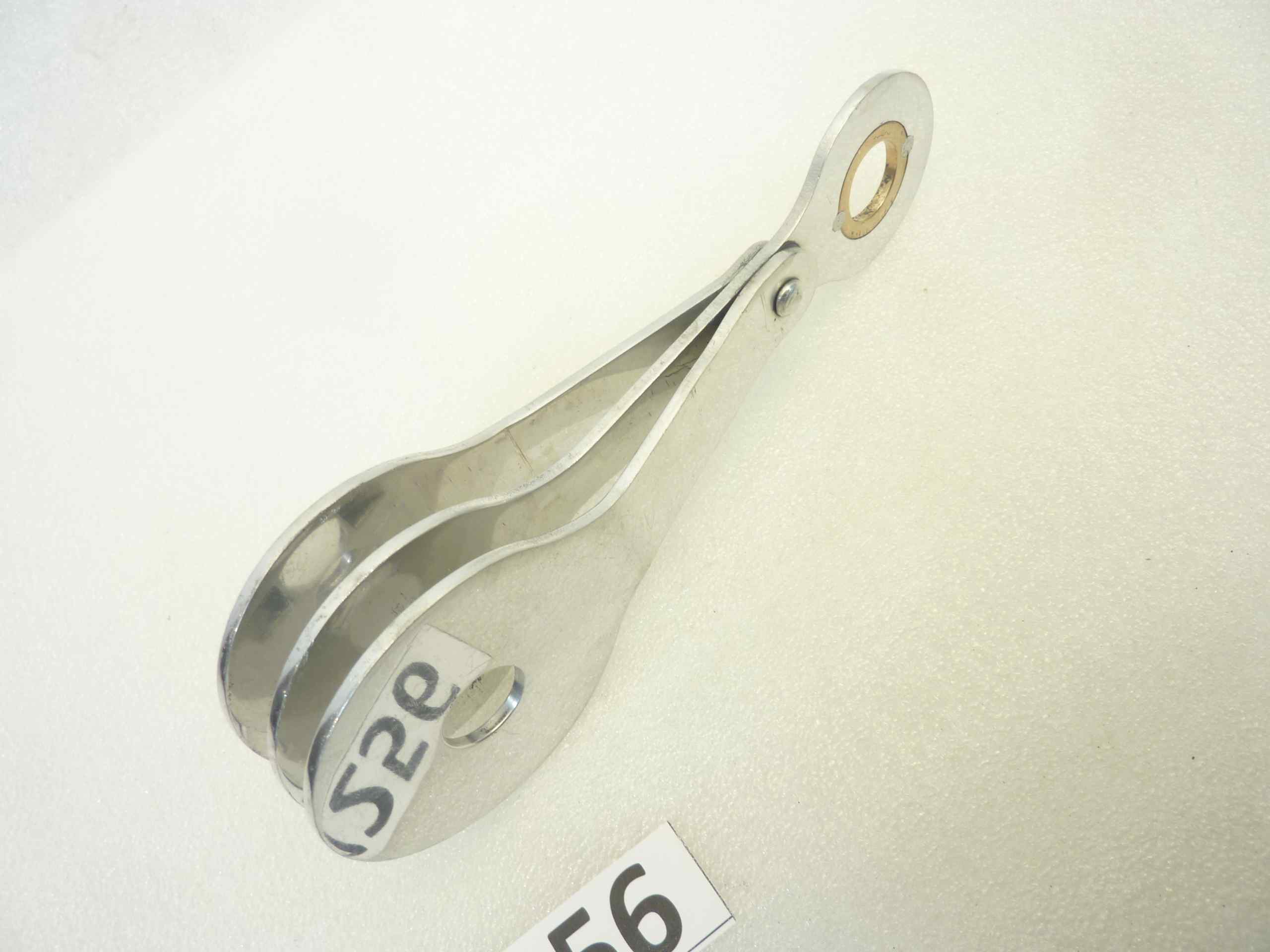 Braccio triplo compasso Guzzi Airone 250 Falcone 500 ammortizzatore posteriore cromato cod 16506 interasse fori 130 mm - immagine 6