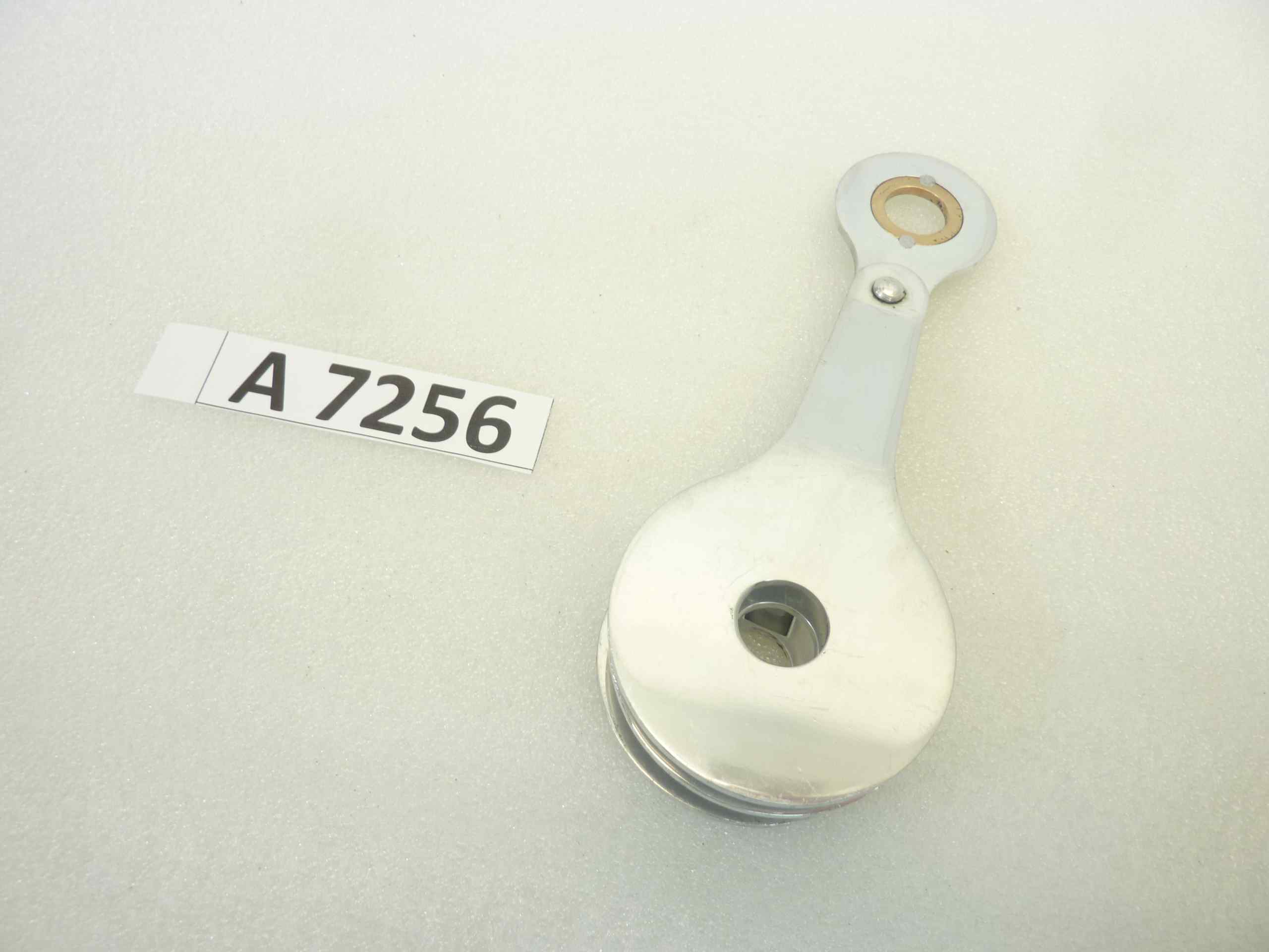 Braccio triplo compasso Guzzi Airone 250 Falcone 500 ammortizzatore posteriore cromato cod 16506 interasse fori 130 mm - immagine 8