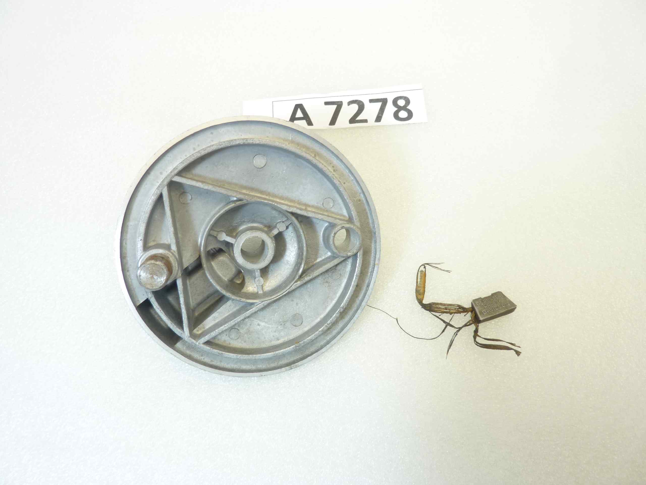 Piatto portaceppi Aermacchi AMF Harley porta ganasce mozzo freno cod 5902 diam 115 mm nuovo fondo di magazzino - immagine 4