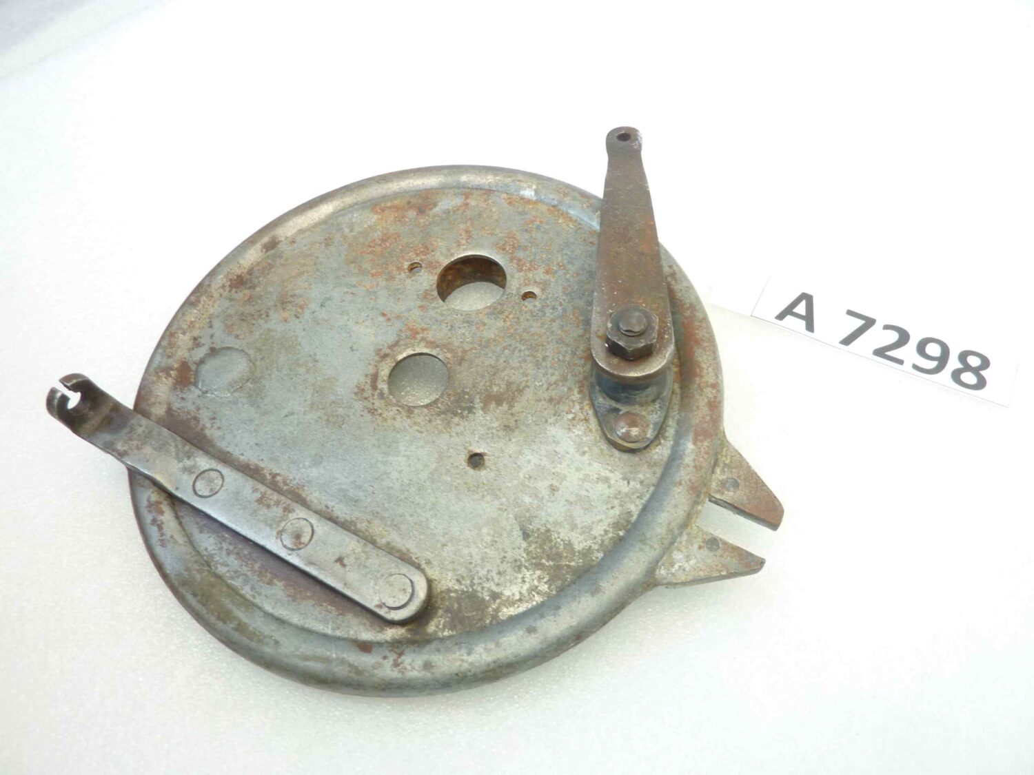 Piatto portaceppi Guzzi Astorino 250 porta ganasce mozzo freno - immagine 2
