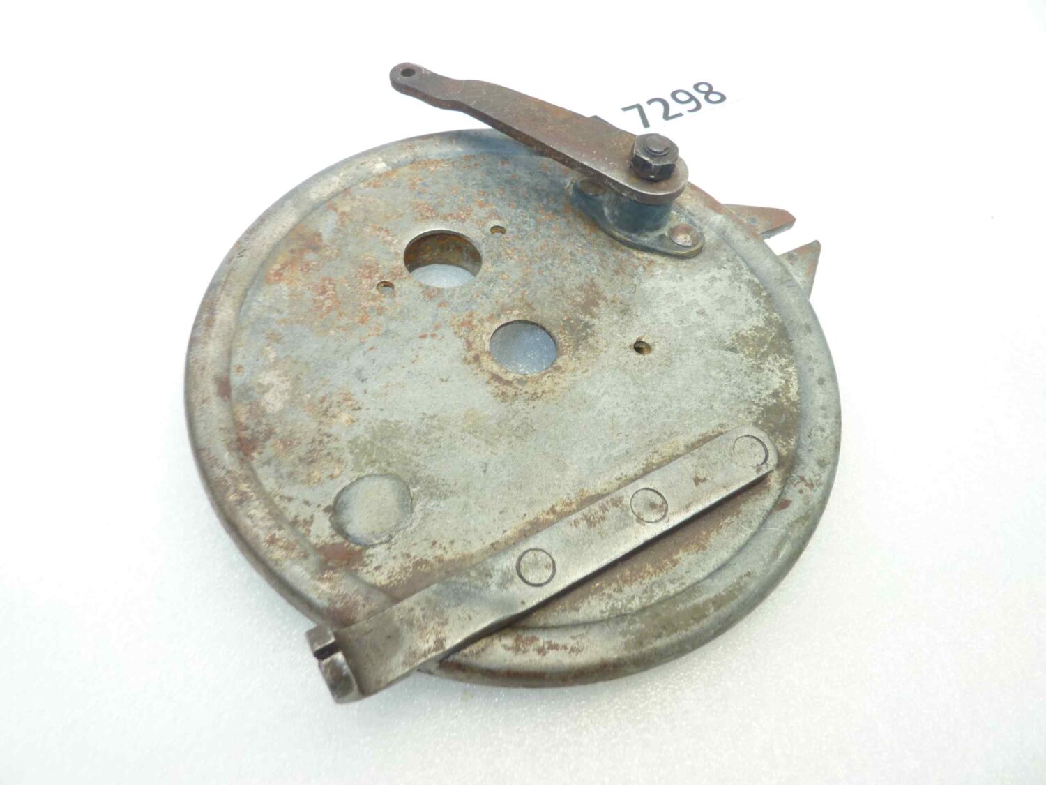 Piatto portaceppi Guzzi Astorino 250 porta ganasce mozzo freno - immagine 3