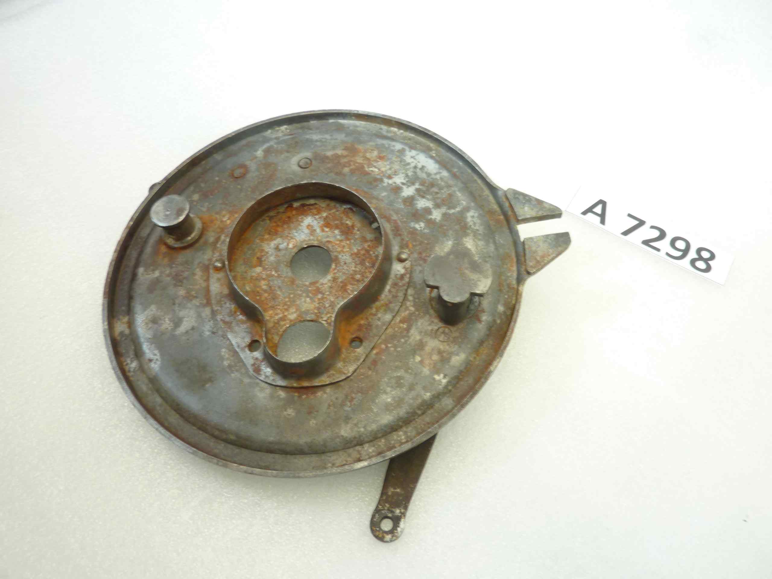 Piatto portaceppi Guzzi Astorino 250 porta ganasce mozzo freno - immagine 5