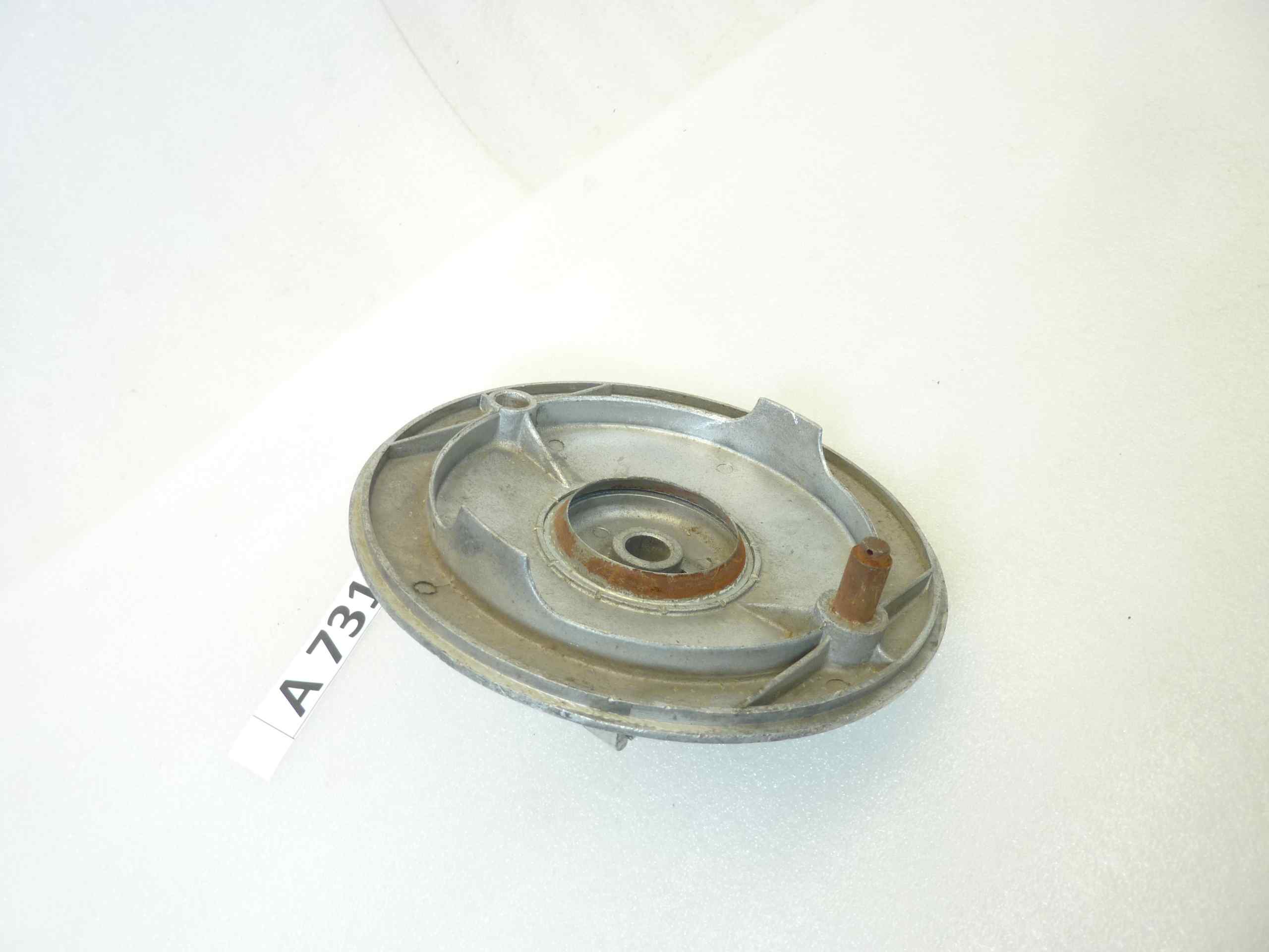 Piatto portaceppi Guzzi Lodola Sport anteriore porta ganasce mozzo freno cod 31953 nuovo fondo di magazzino - immagine 5