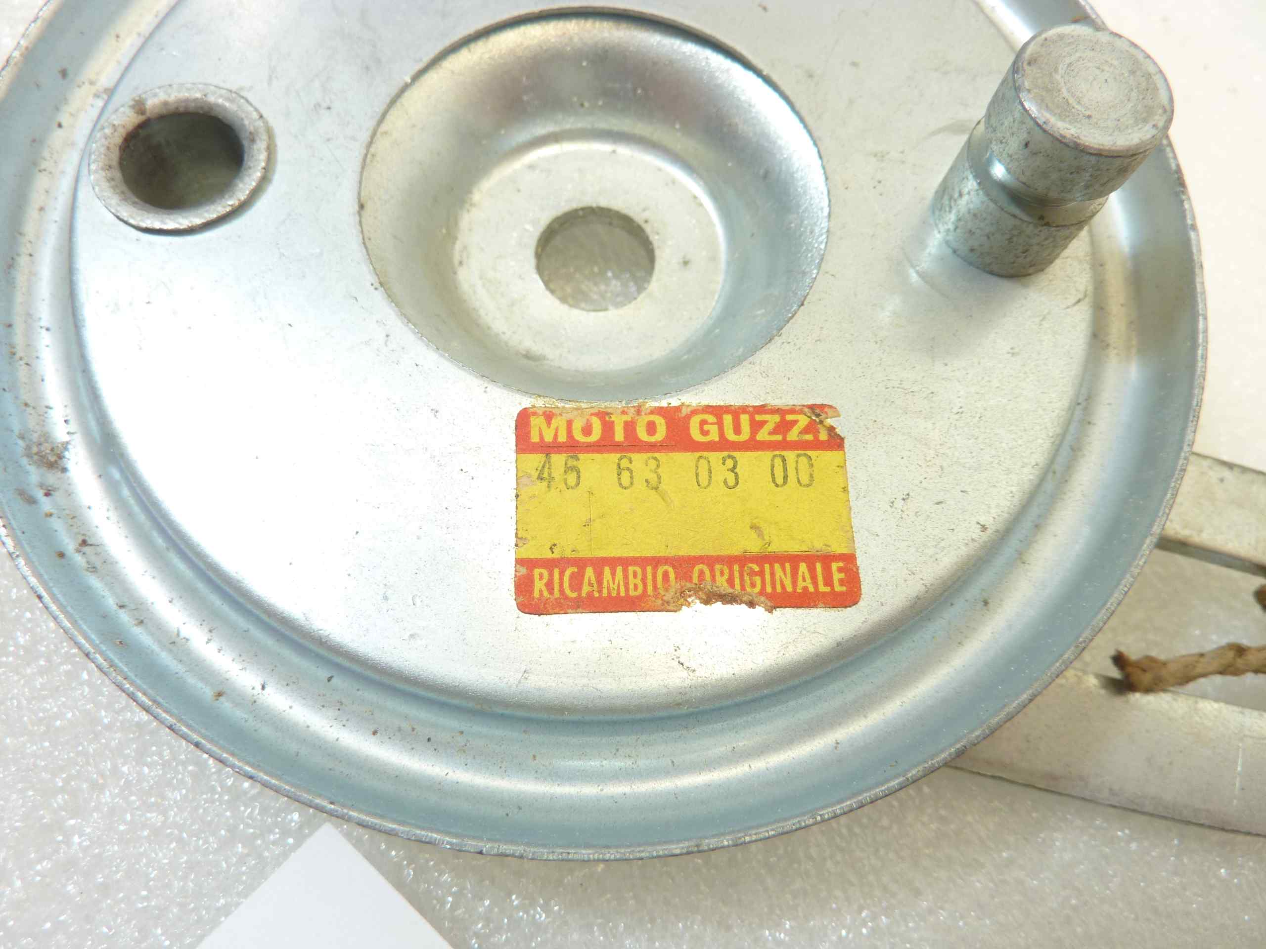 Piatto portaceppi Guzzi Trotter posteriore porta ganasce mozzo freno cod 45630300 nuovo fondo di magazzino - immagine 5