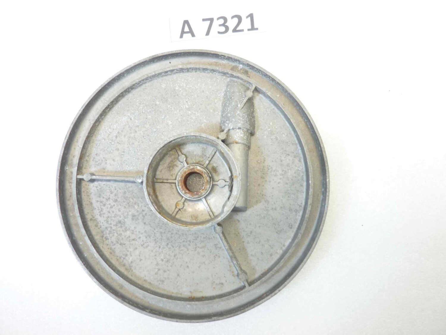 Piatto portaceppi Guzzi Nuovo Falcone anteriore con rinvio porta ganasce mozzo freno nuovo fondo di magazzino - immagine 4