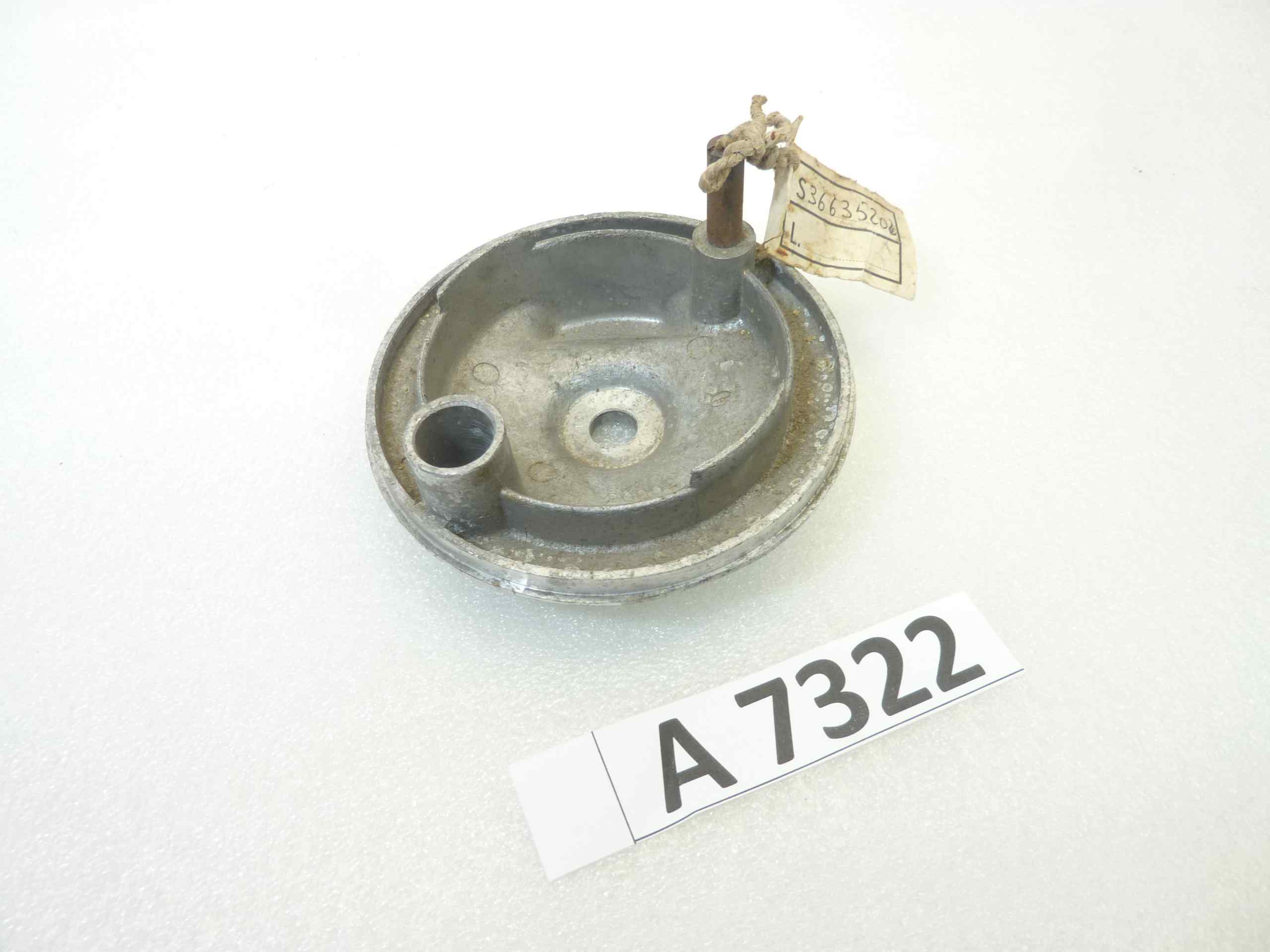 Piatto portaceppi Guzzi Cardellino 73 anteriore porta ganasce mozzo freno cod 36976 36635202 nuovo fondo di magazzino - immagine 5