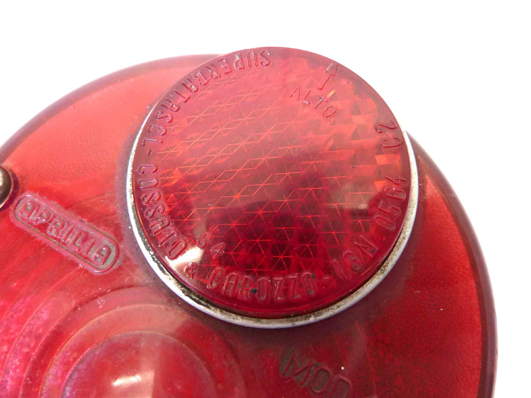 Fanalino fanale posteriore moto epoca vari modelli Aprilia mod 4521 IGM 1054 LPX non testato, non aperto, proposto come da ritrovamento e come da foto in annuncio - immagine 7
