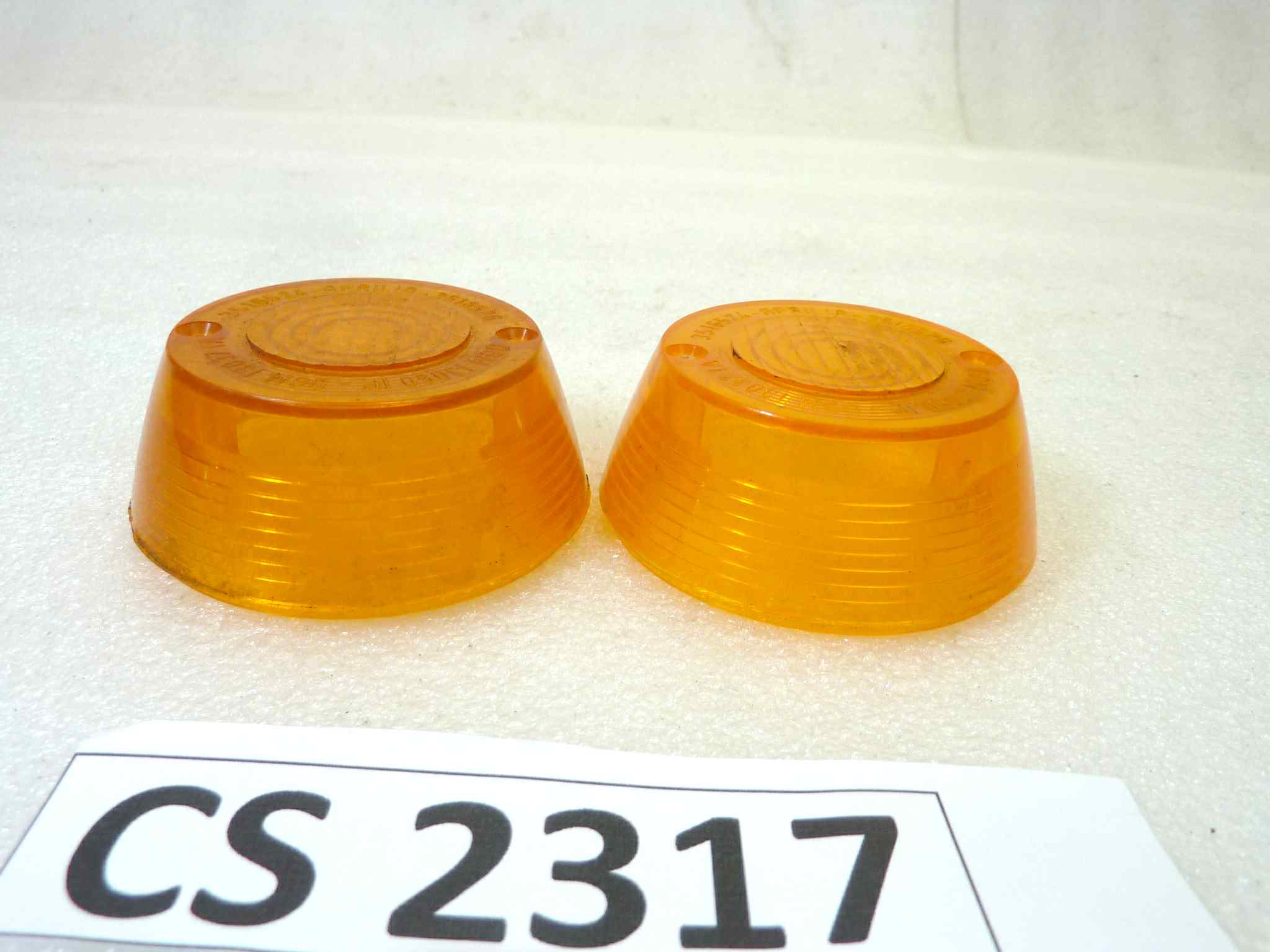 Coppia gemme frecce Aprilia 3516524 3516526 DGM 13037 13050 arancione moto epoca vari modelli NUOVO fondo di magazzino, LEGGI DESCRIZIONE - immagine 2