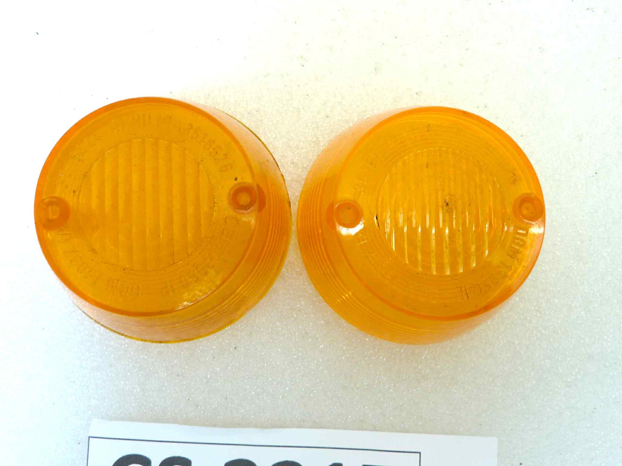 Coppia gemme frecce Aprilia 3516524 3516526 DGM 13037 13050 arancione moto epoca vari modelli NUOVO fondo di magazzino, LEGGI DESCRIZIONE - immagine 3