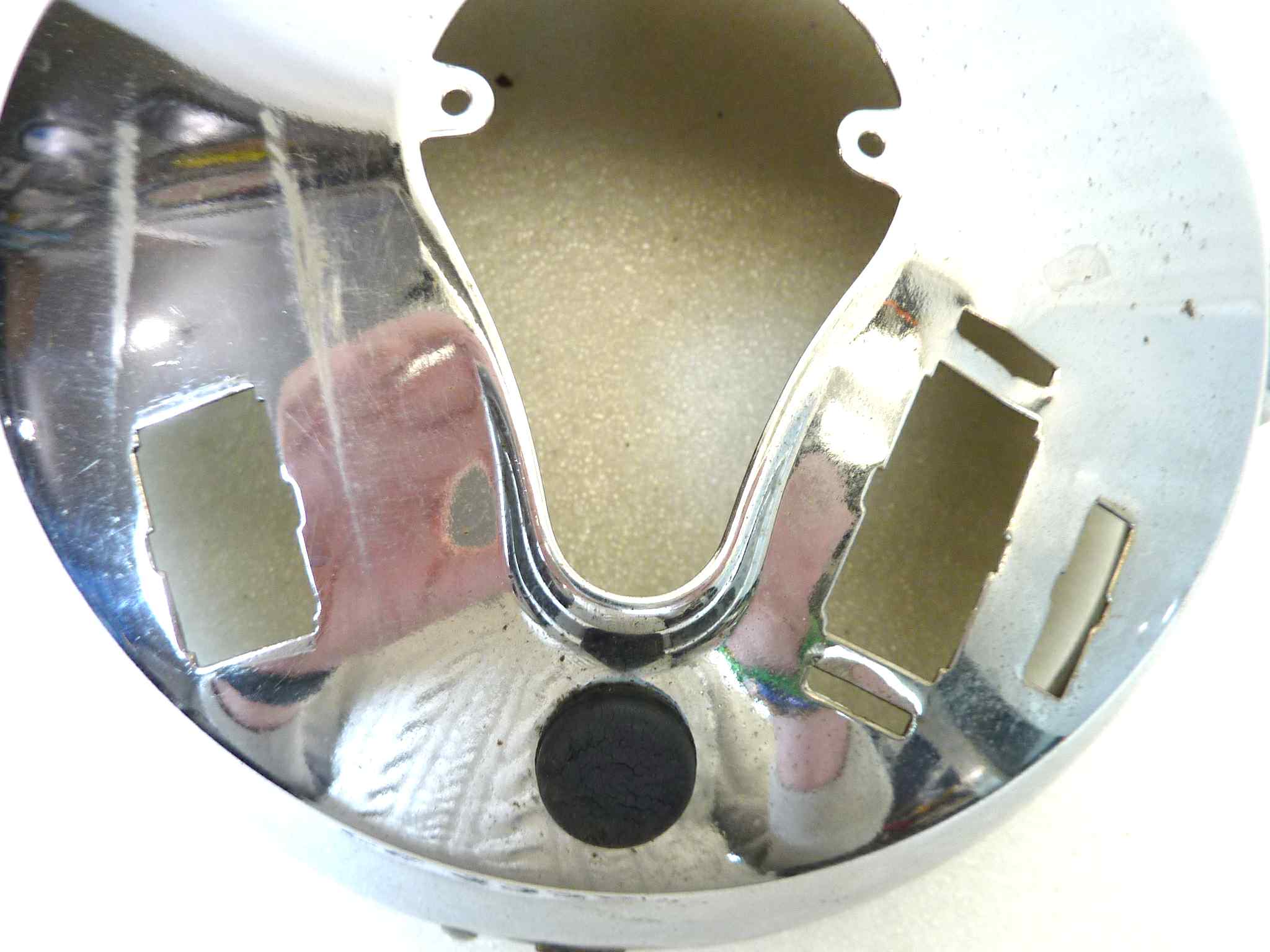 Guscio faro anteriore Guzzi T3 T5 Idroconvert cromato calotta diam 193 mm - immagine 2