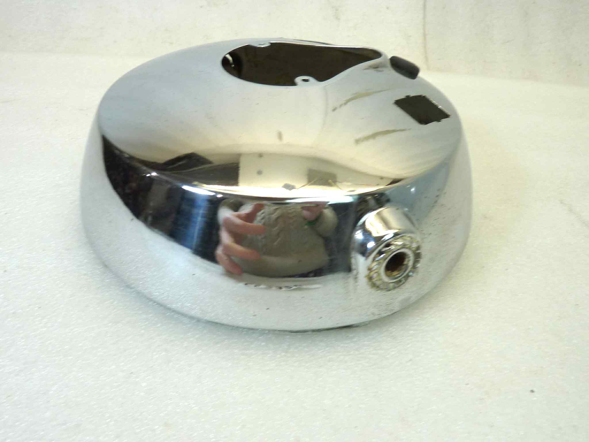 Guscio faro anteriore Guzzi T3 T5 Idroconvert cromato calotta diam 193 mm - immagine 3