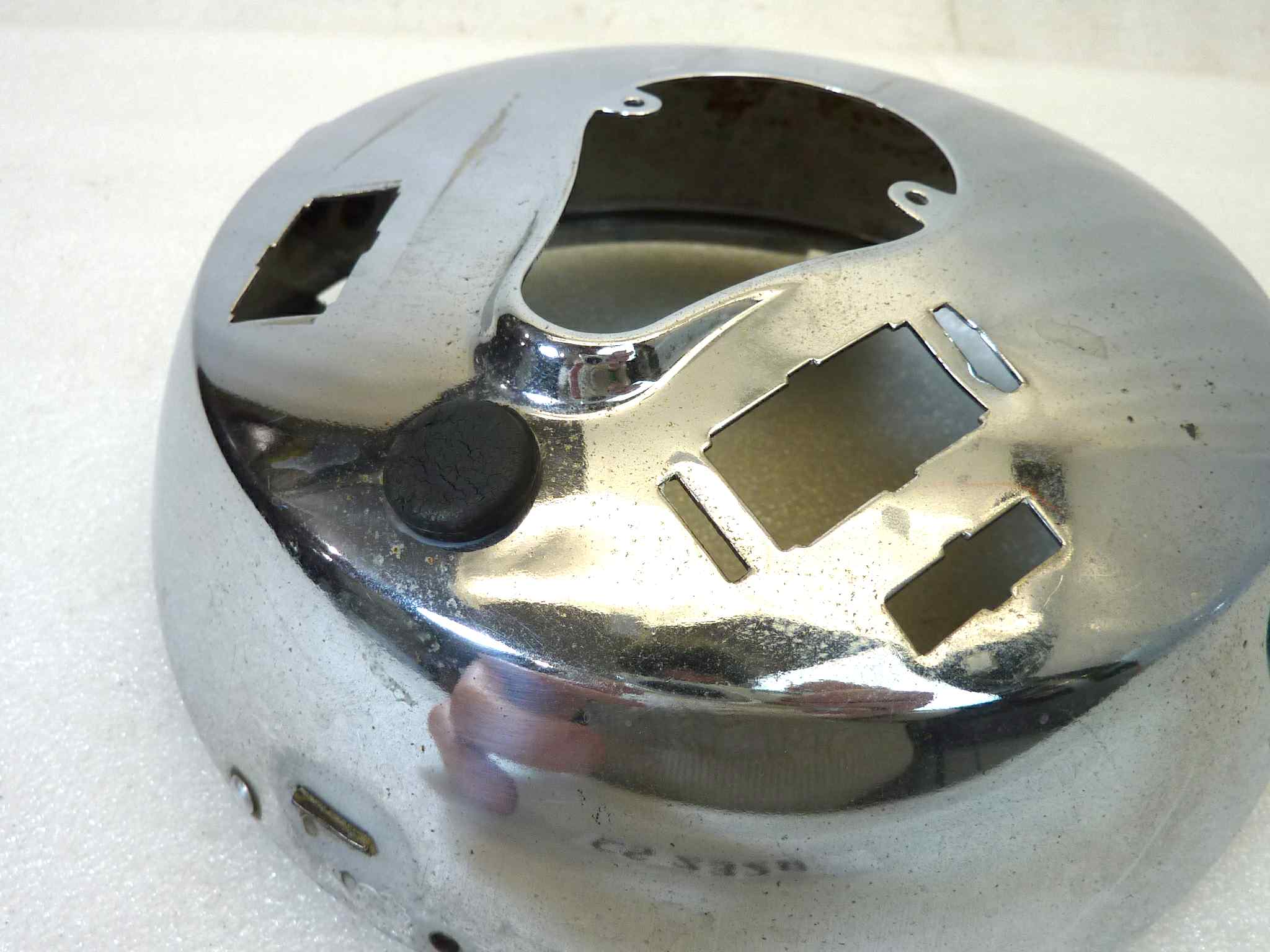 Guscio faro anteriore Guzzi T3 T5 Idroconvert cromato calotta diam 193 mm - immagine 5