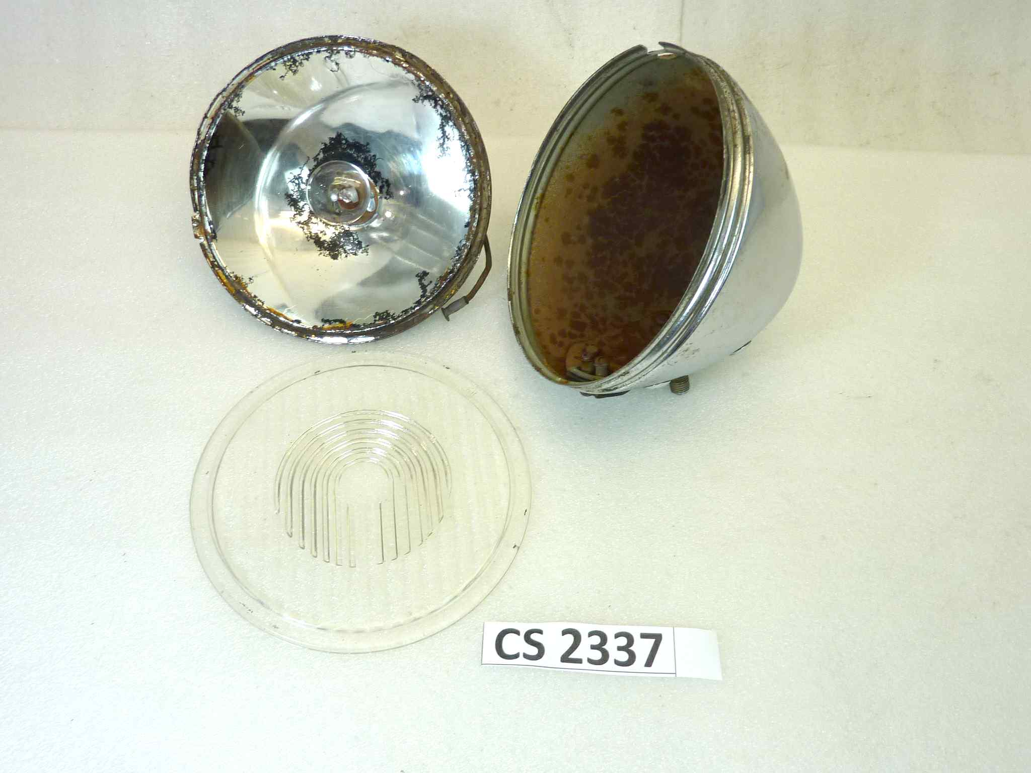 Gruppo ottico faro moro epoca vari modelli Marellone diam vetro esterno 167 mm, diam vetro 150 mm, diam faro tot 170 mm