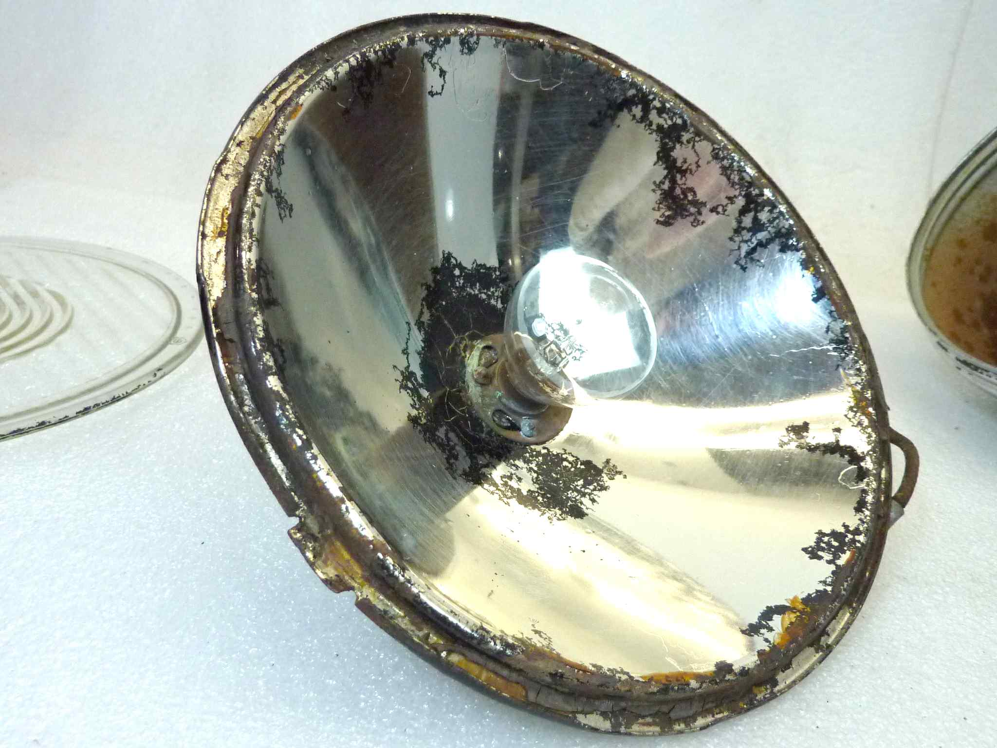 Gruppo ottico faro moro epoca vari modelli Marellone diam vetro esterno 167 mm, diam vetro 150 mm, diam faro tot 170 mm - immagine 6