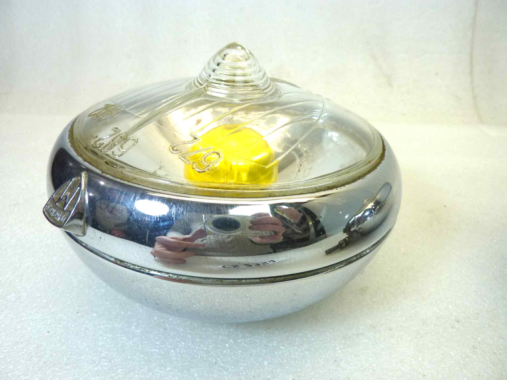 Coppia fendinebbia epoca Marchal Sev 672 682 692 diam tot 140 mm auto epoca originali no replica uno con parabola deteriorata - immagine 8