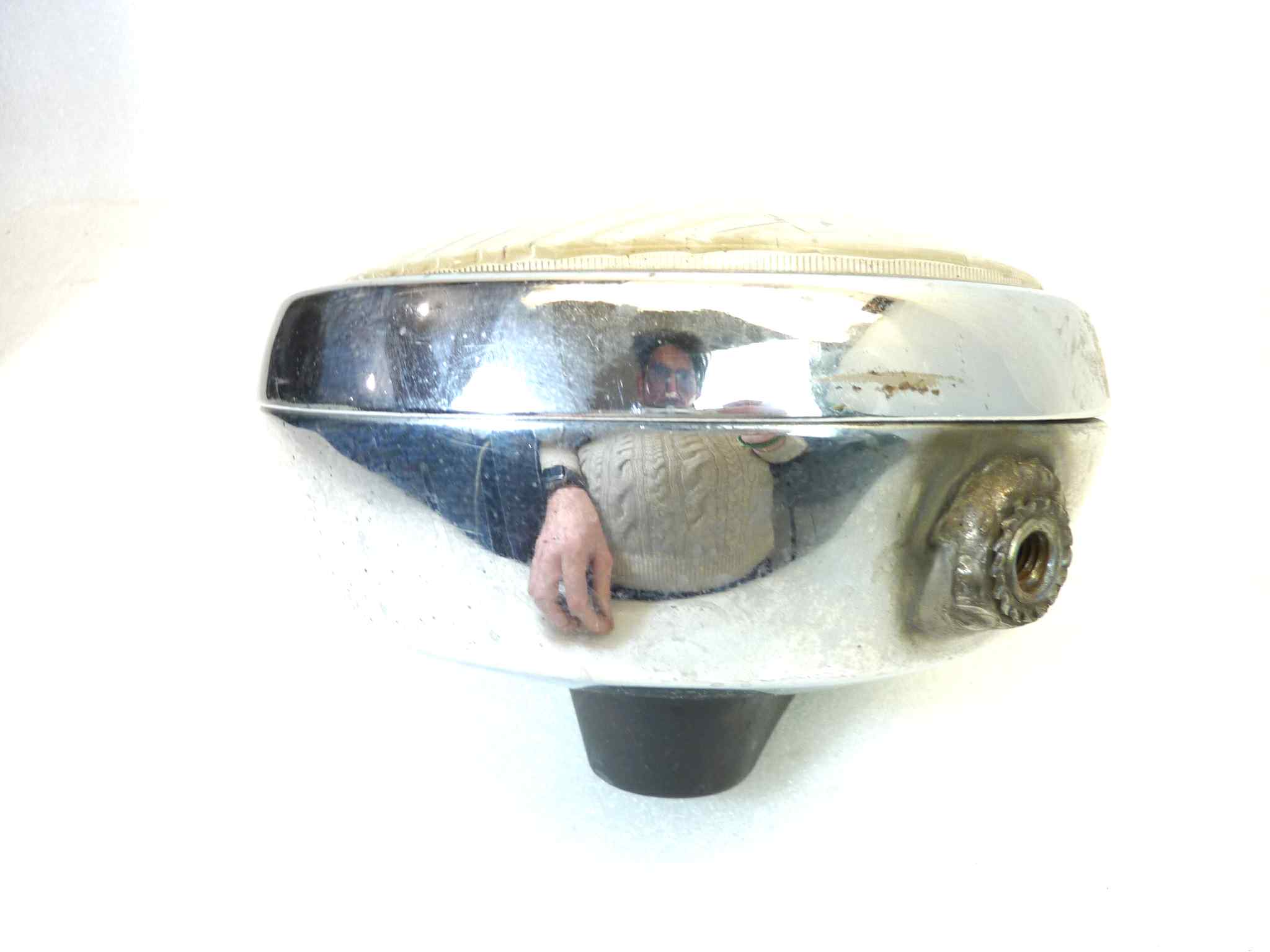 Fanale faro anteriore Guzzi Nevada Florida V50 vetro Aprilia 35964 diam 170 mm diam tot 193 mm - immagine 6