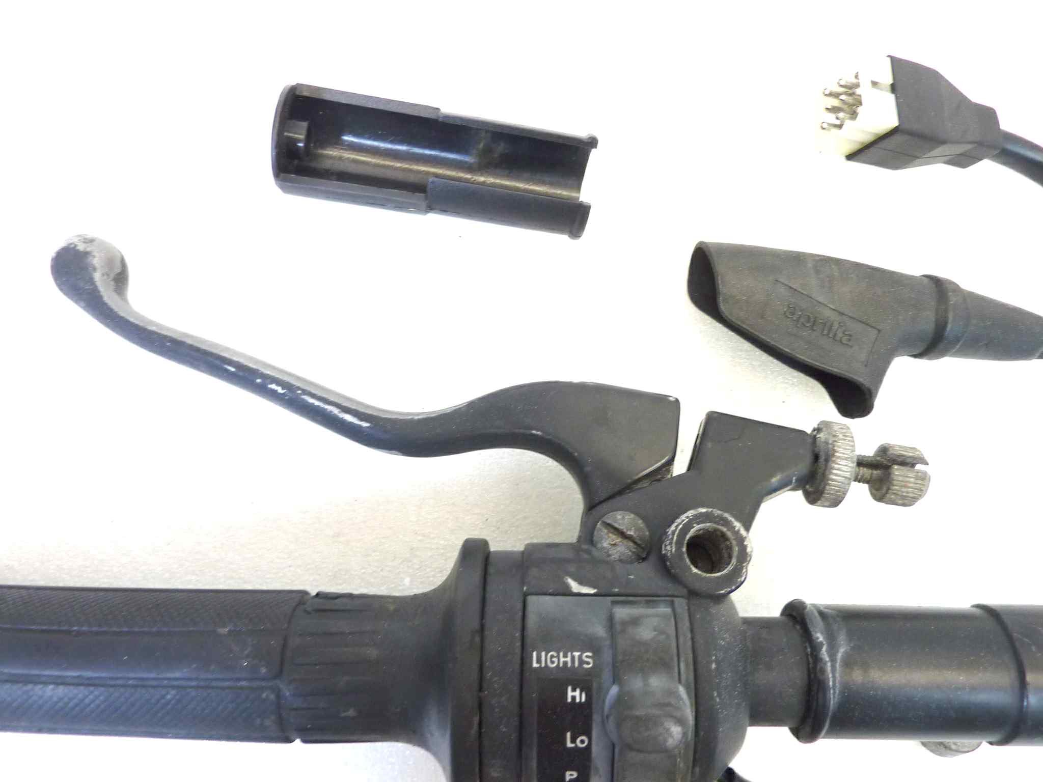 Comandi manubrio sinistro Aprilia AF1 50 1986 - 1987 tipo AB devio luci staffa leva frizione - immagine 4