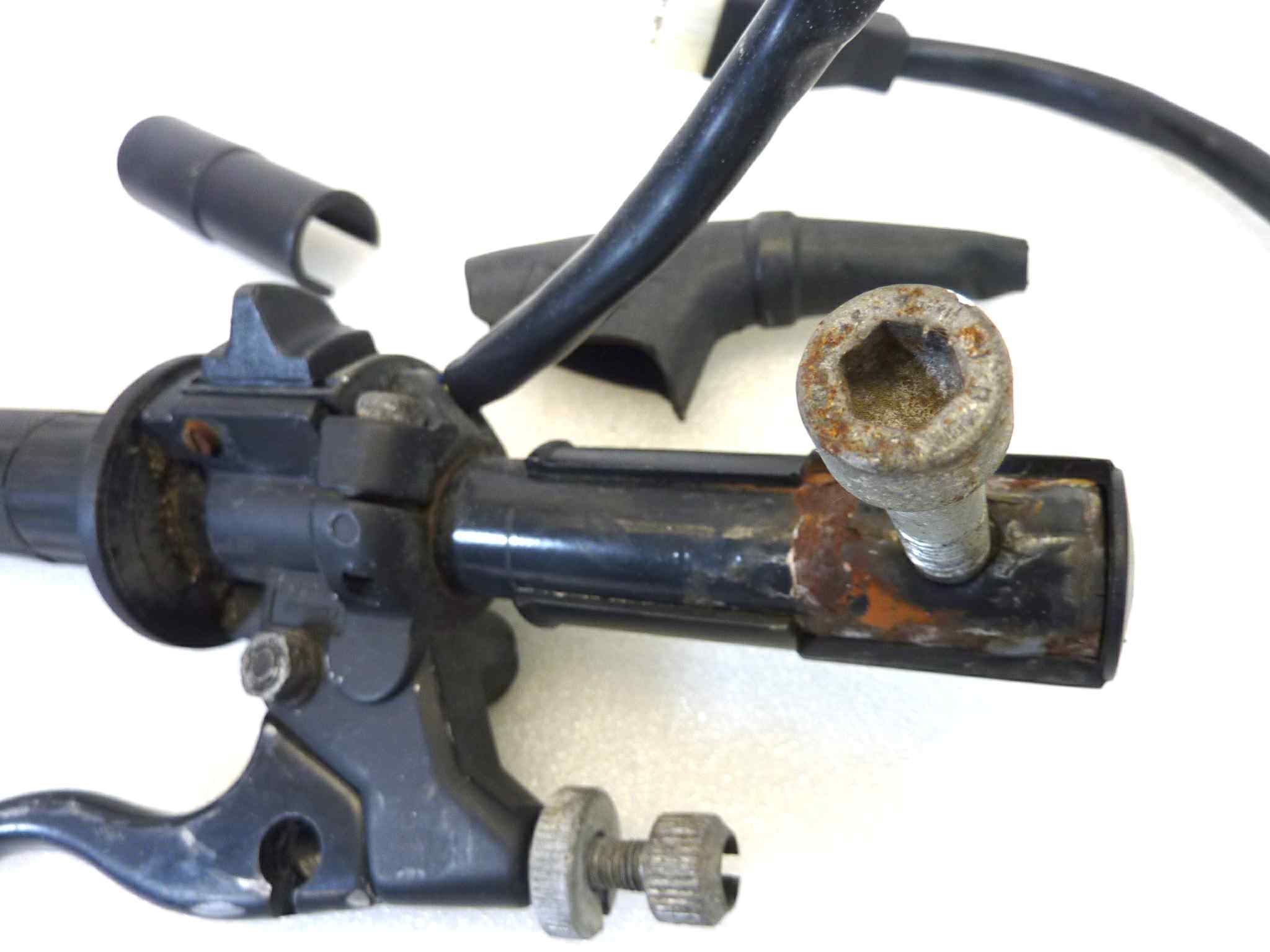 Comandi manubrio sinistro Aprilia AF1 50 1986 - 1987 tipo AB devio luci staffa leva frizione - immagine 9