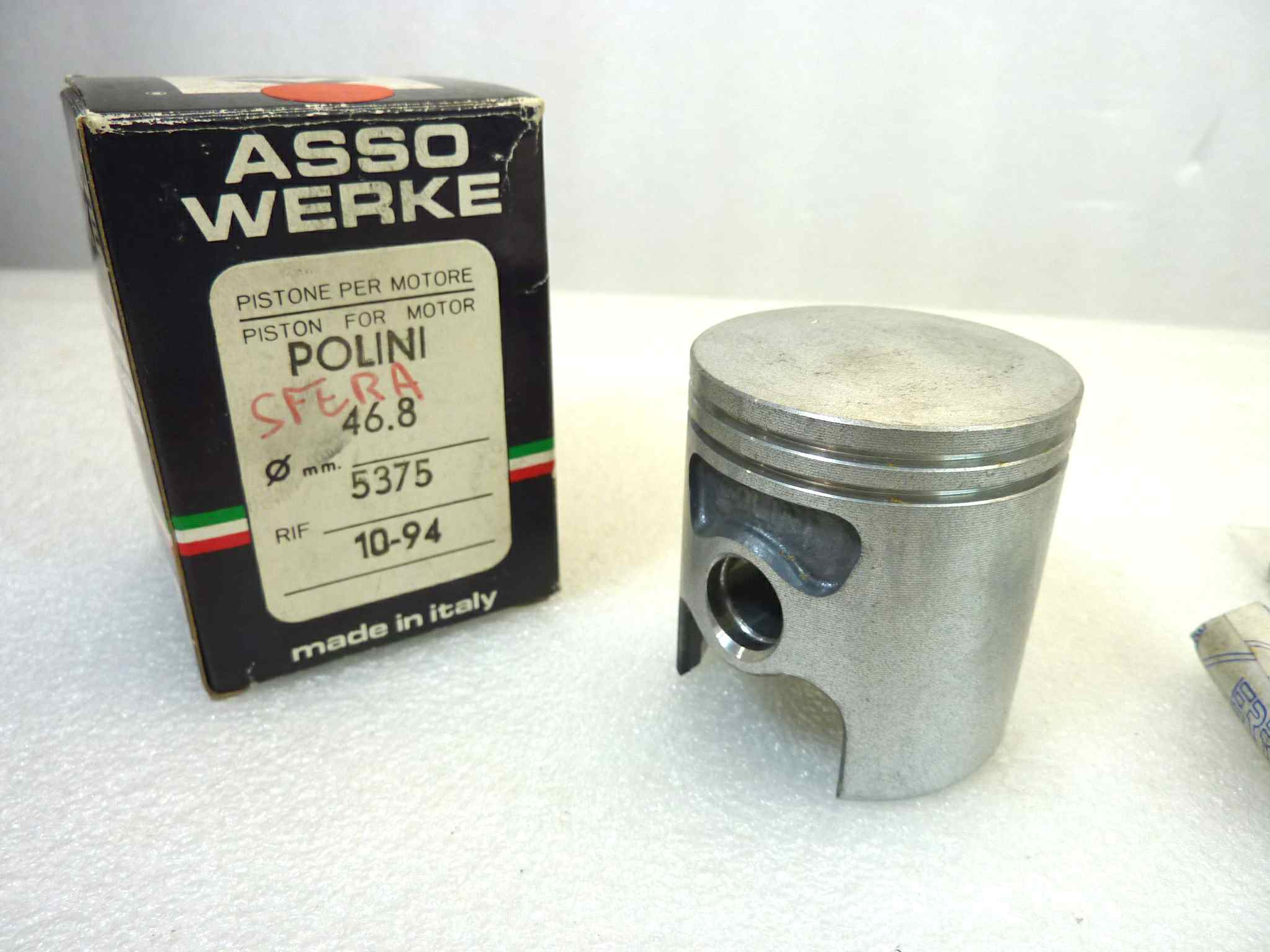 Pistone Piaggio Sfera Polini Asso Werke diametro 46,8 cod 5375 NUOVO Fondo di magazzino, VEDI FOTO, LEGGI DESCRIZIONE - immagine 2