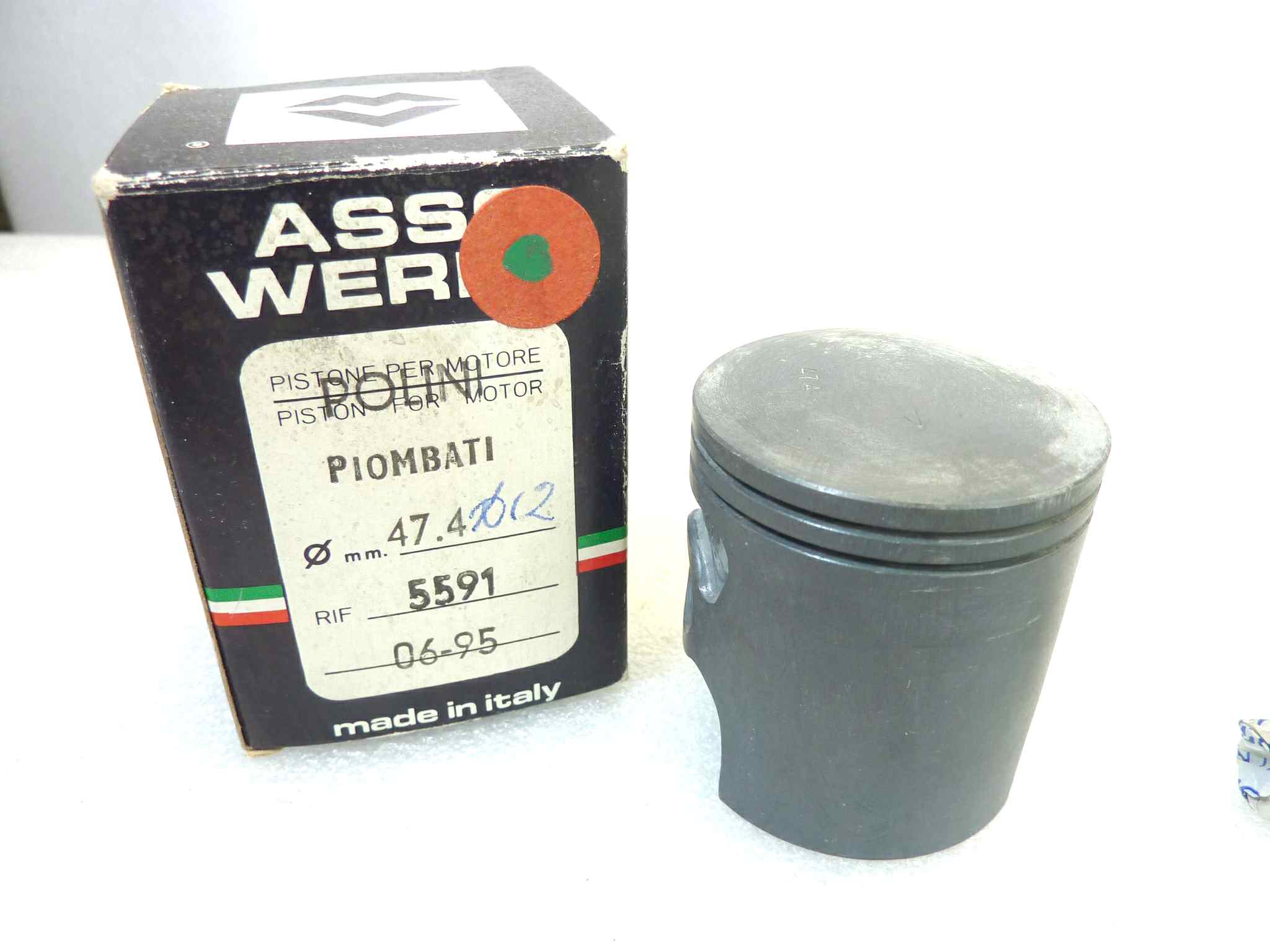 Pistone Piaggio Sfera Polini Asso Werke diametro 47,4 cod 5591 NUOVO Fondo di magazzino, VEDI FOTO, LEGGI DESCRIZIONE - immagine 3