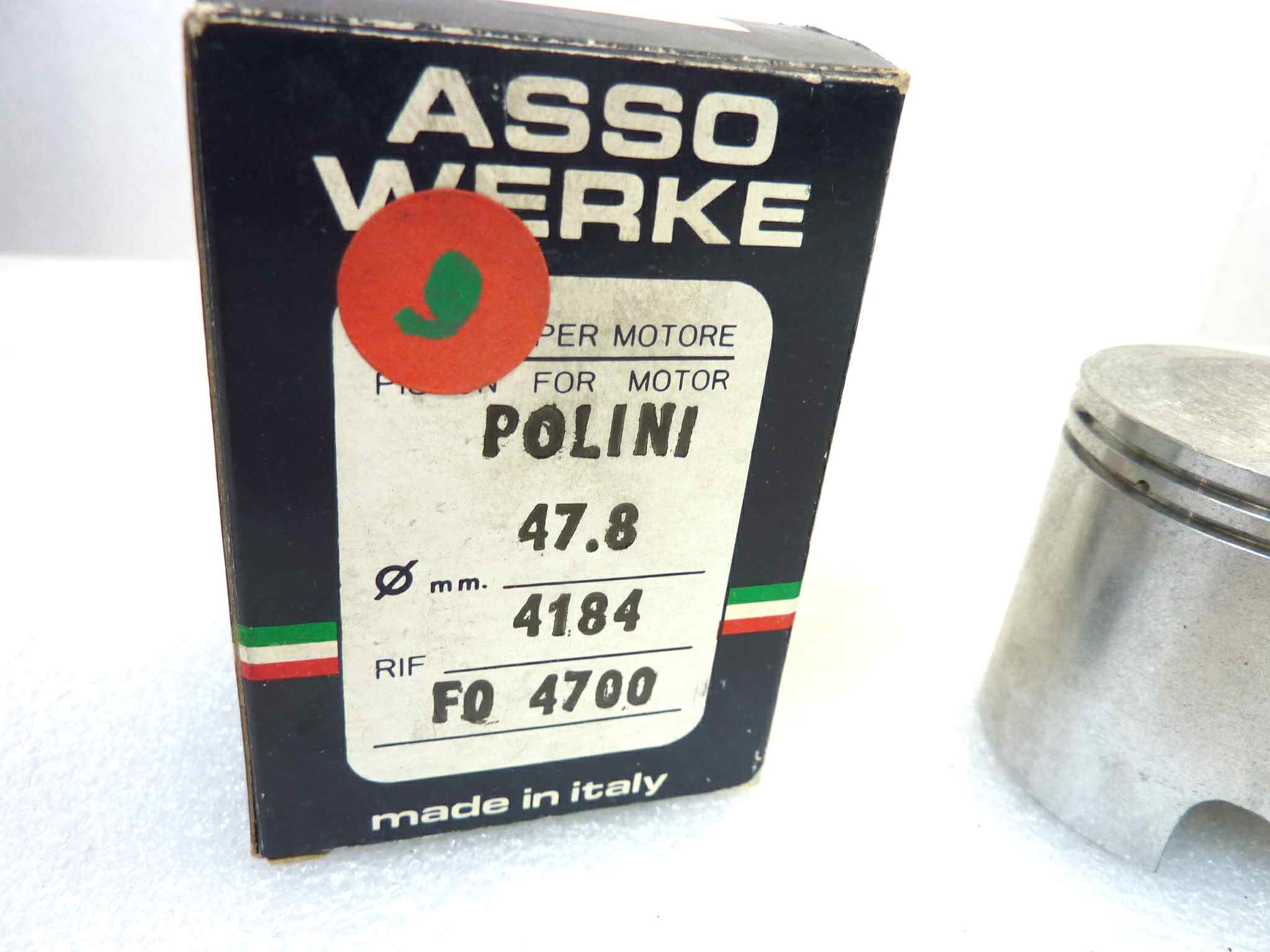 Pistone Polini Asso Werke diametro 47,8 cod 4184 NUOVO Fondo di magazzino, VEDI FOTO, LEGGI DESCRIZIONE - immagine 2