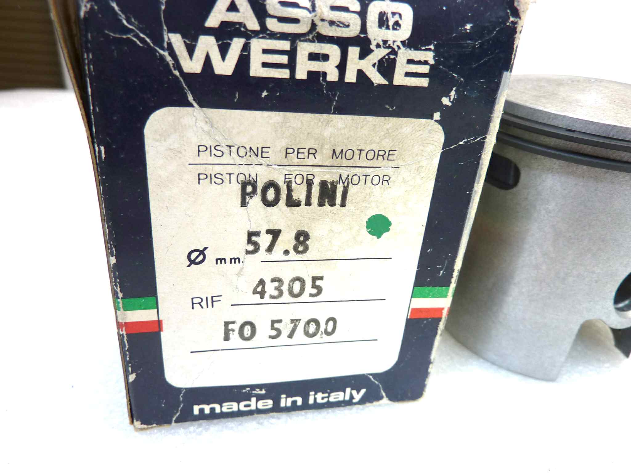 Pistone Polini Asso Werke diametro 57,8 cod 4305 NUOVO Fondo di magazzino, VEDI FOTO, LEGGI DESCRIZIONE - immagine 10