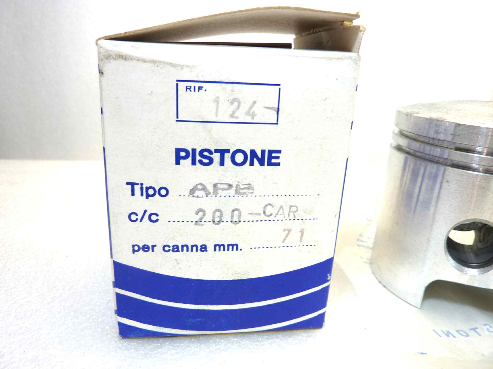 Pistone Piaggio Ape 200 Pistoni Gol diametro 71 cod 124 NUOVO Fondo di magazzino, VEDI FOTO, LEGGI DESCRIZIONE - immagine 2